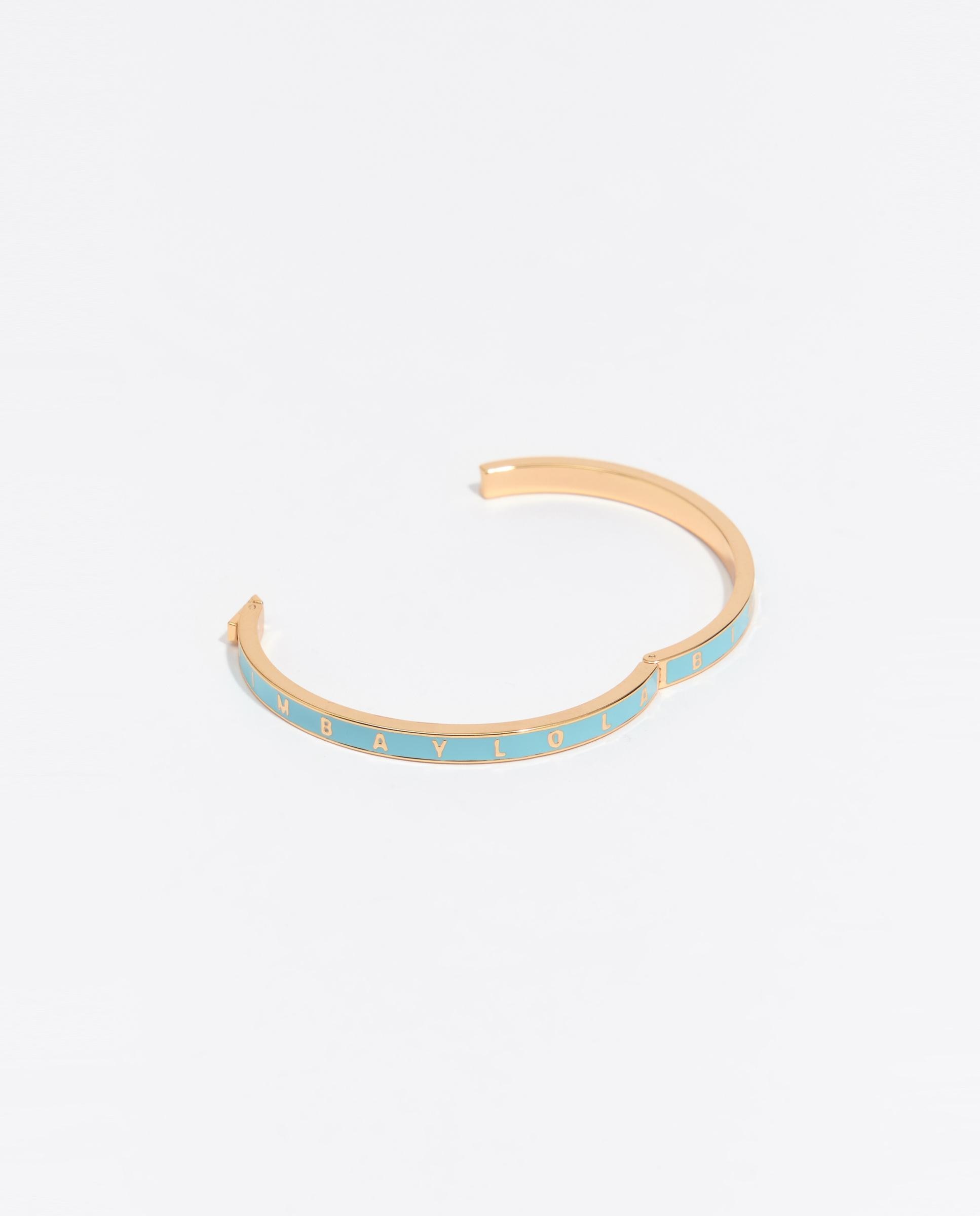 Pulseira Rígida com Logo Azul Azul-3