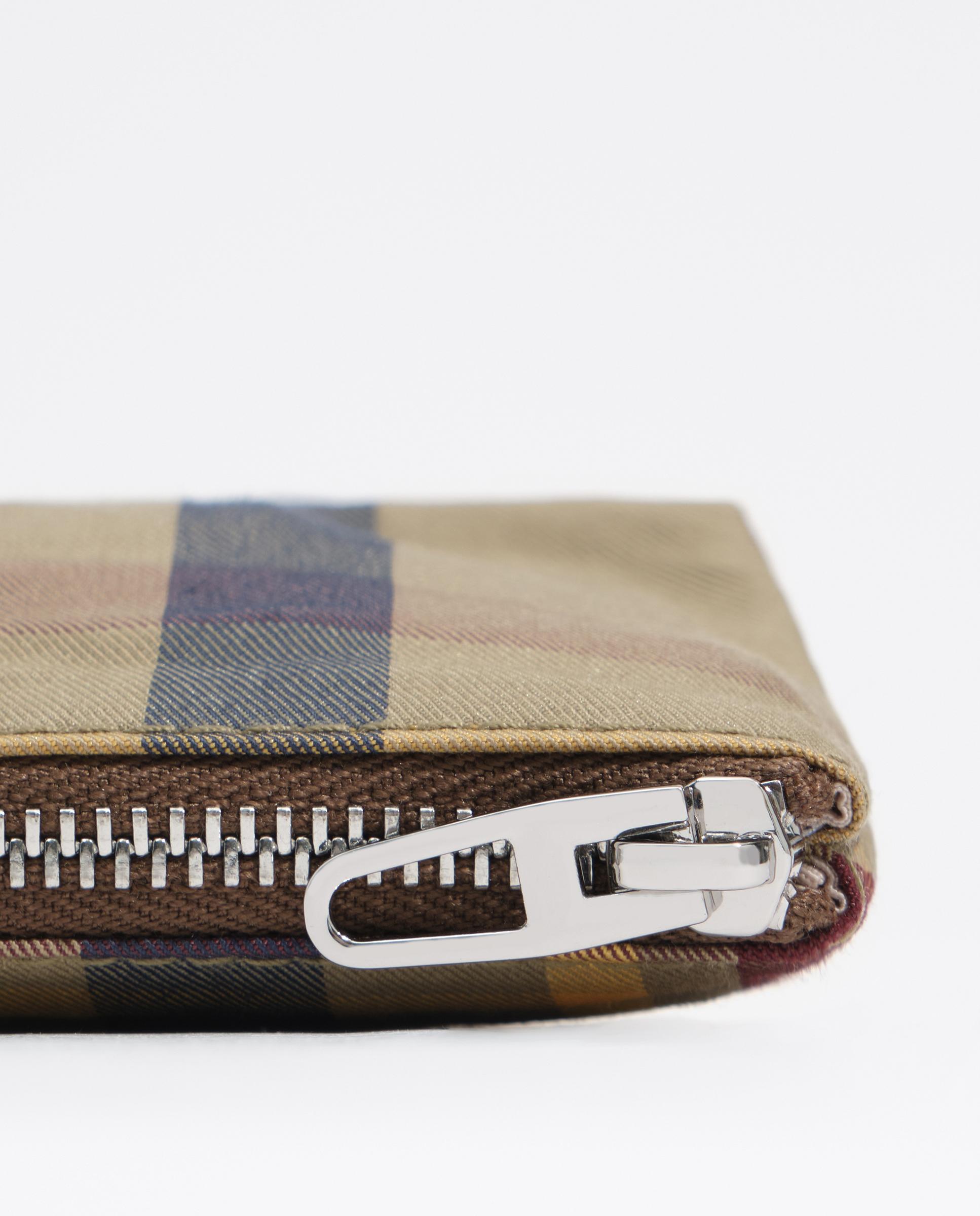 Porta-moedas com Fecho Zip Jacquard Grená-2