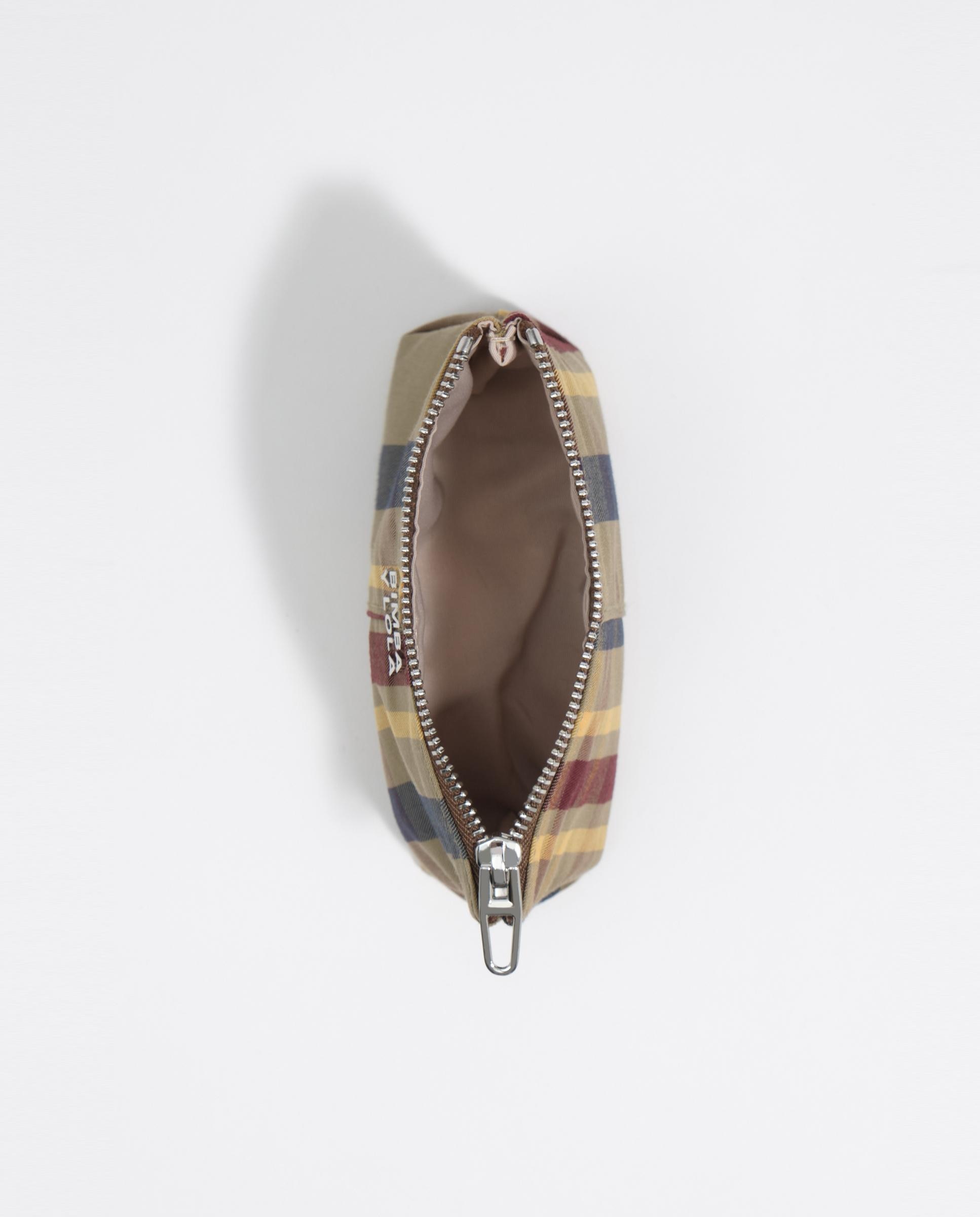 Porta-moedas com Fecho Zip Jacquard Grená-3