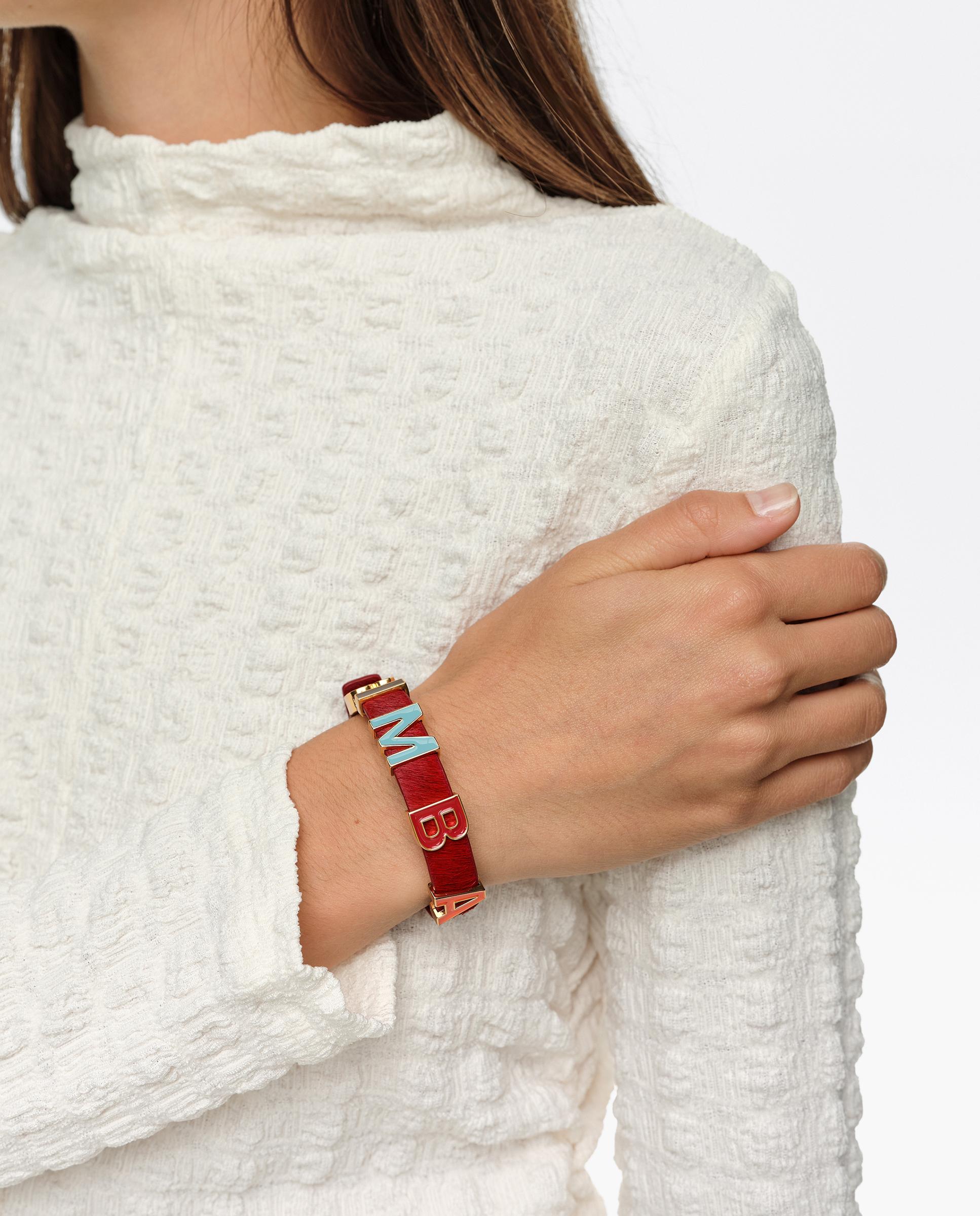 Pulseira Correia Pelo Logo Bordeaux-2