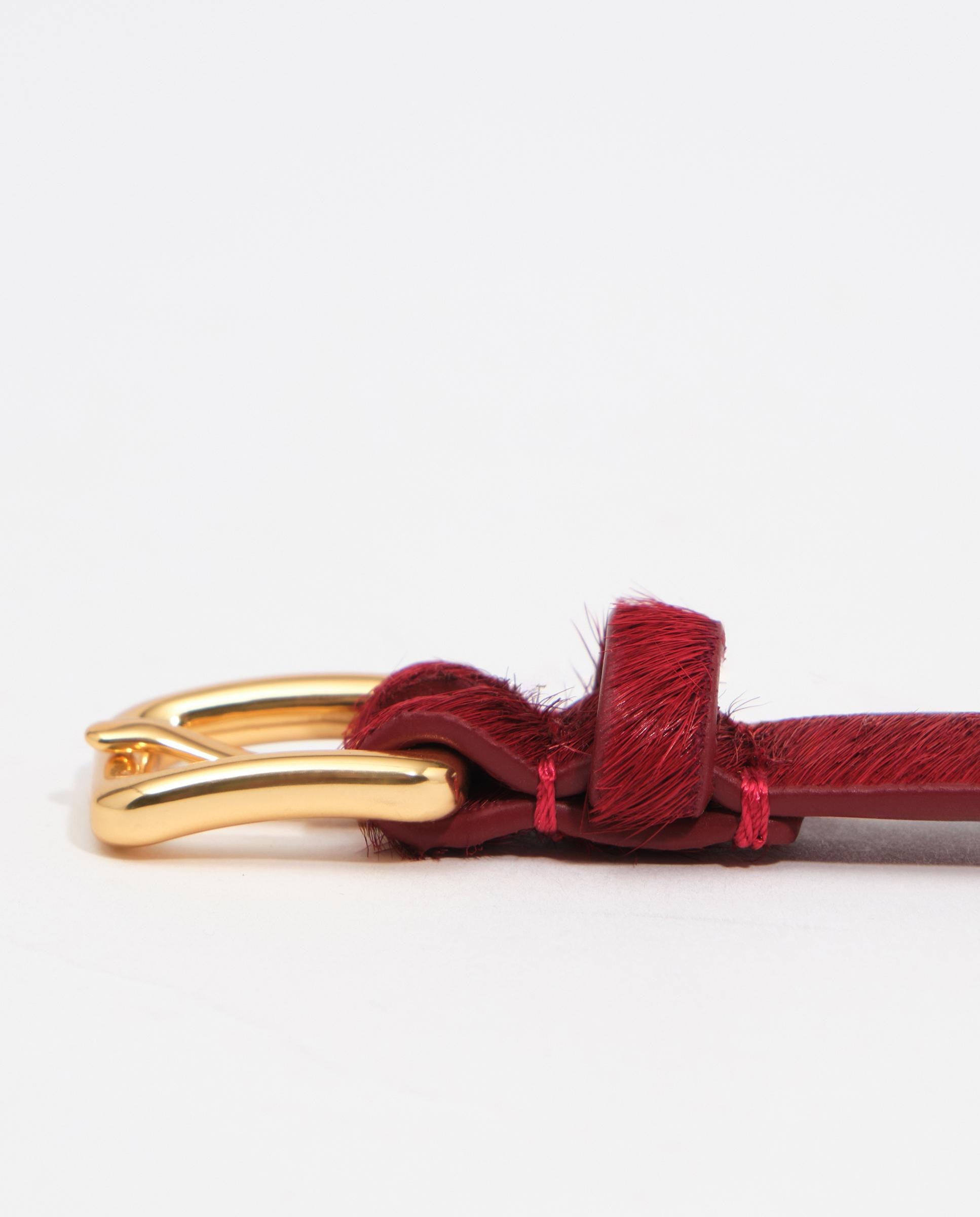 Pulseira Correia Pelo Logo Bordeaux-4
