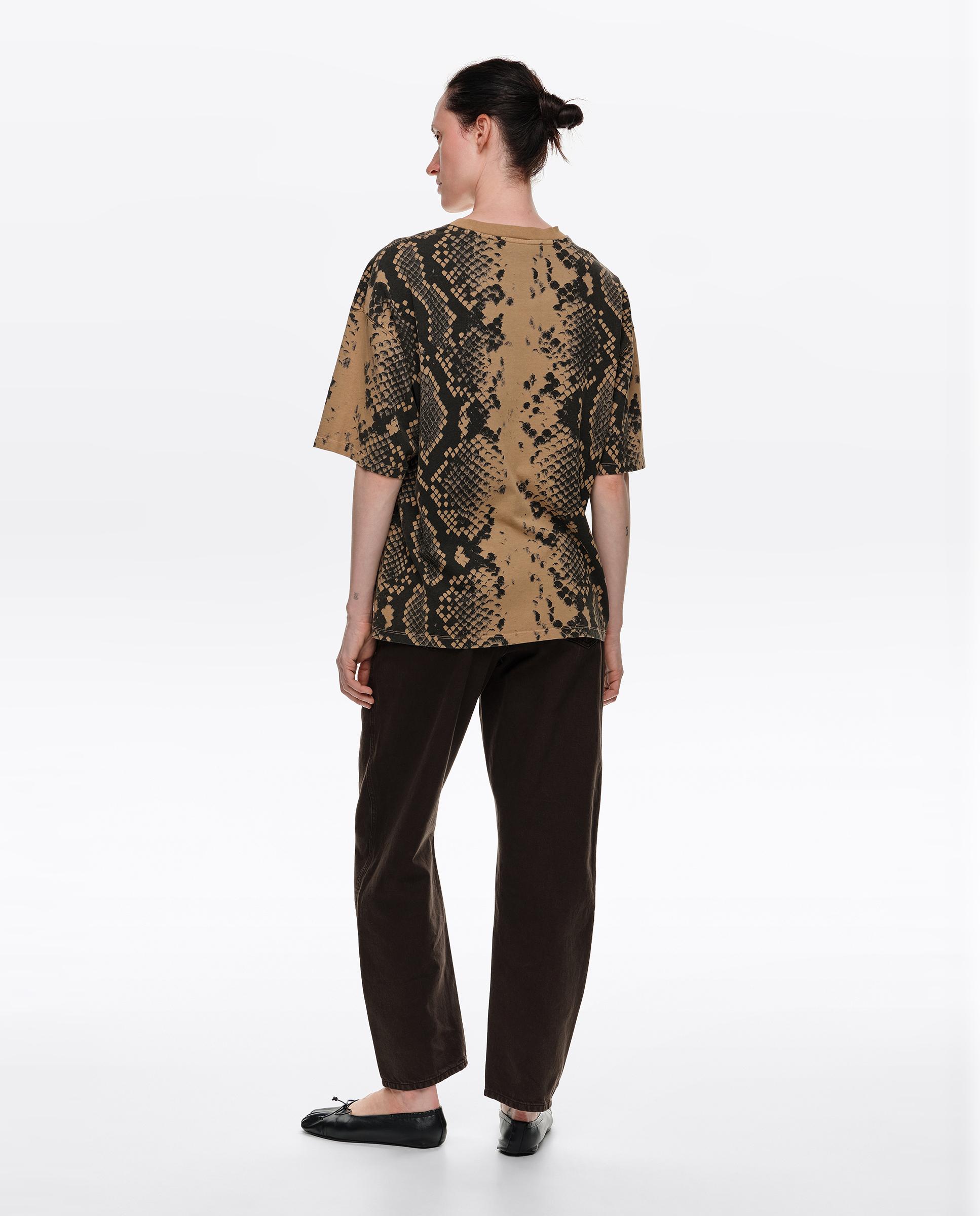 T-shirt de Algodão Snake Ocre-4