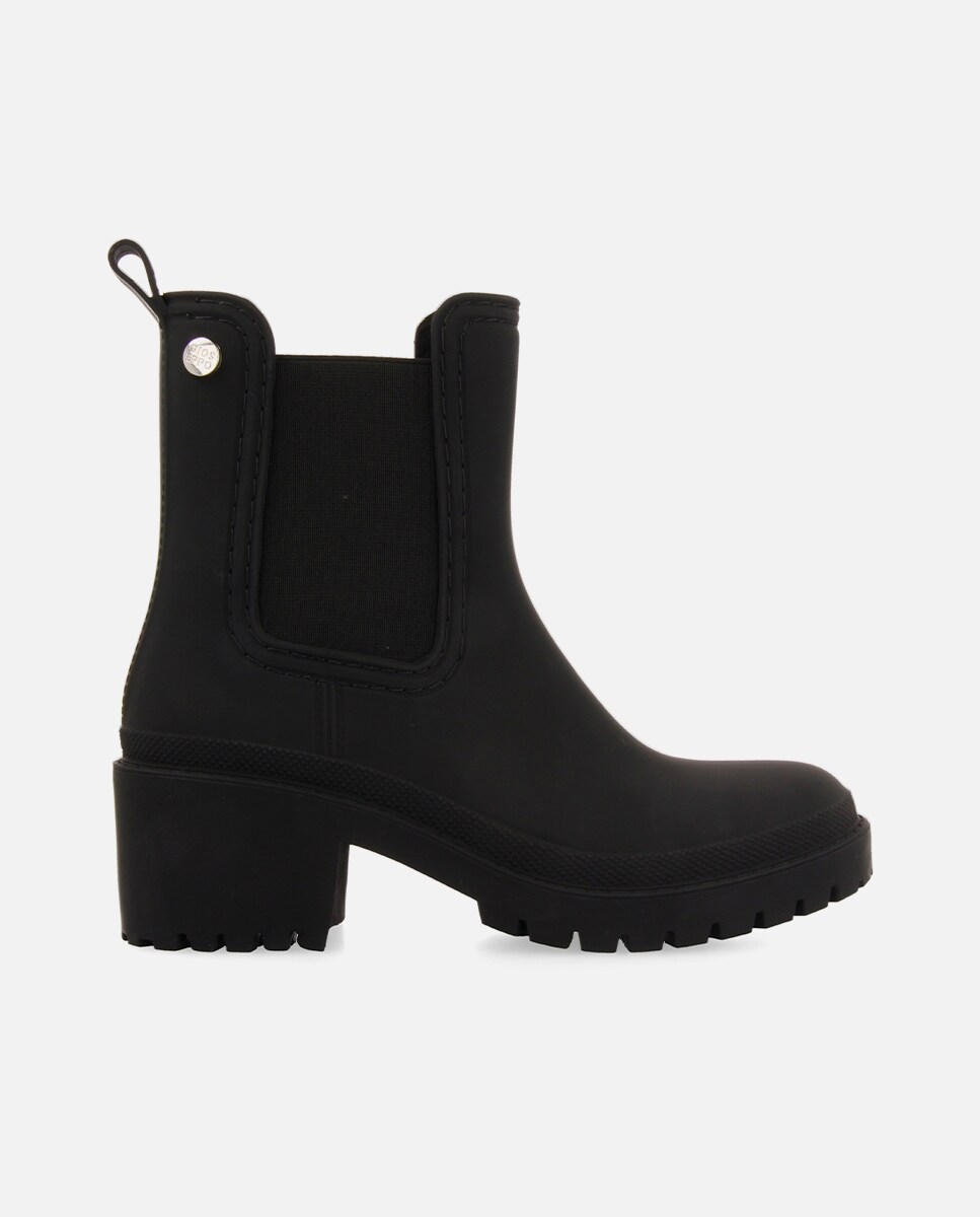 Botins de Água com Forro e Acolchoadas Preto-1