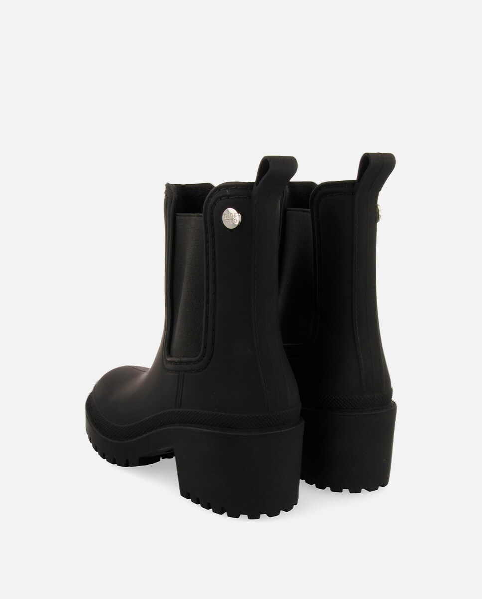 Botins de Água com Forro e Acolchoadas Preto-3