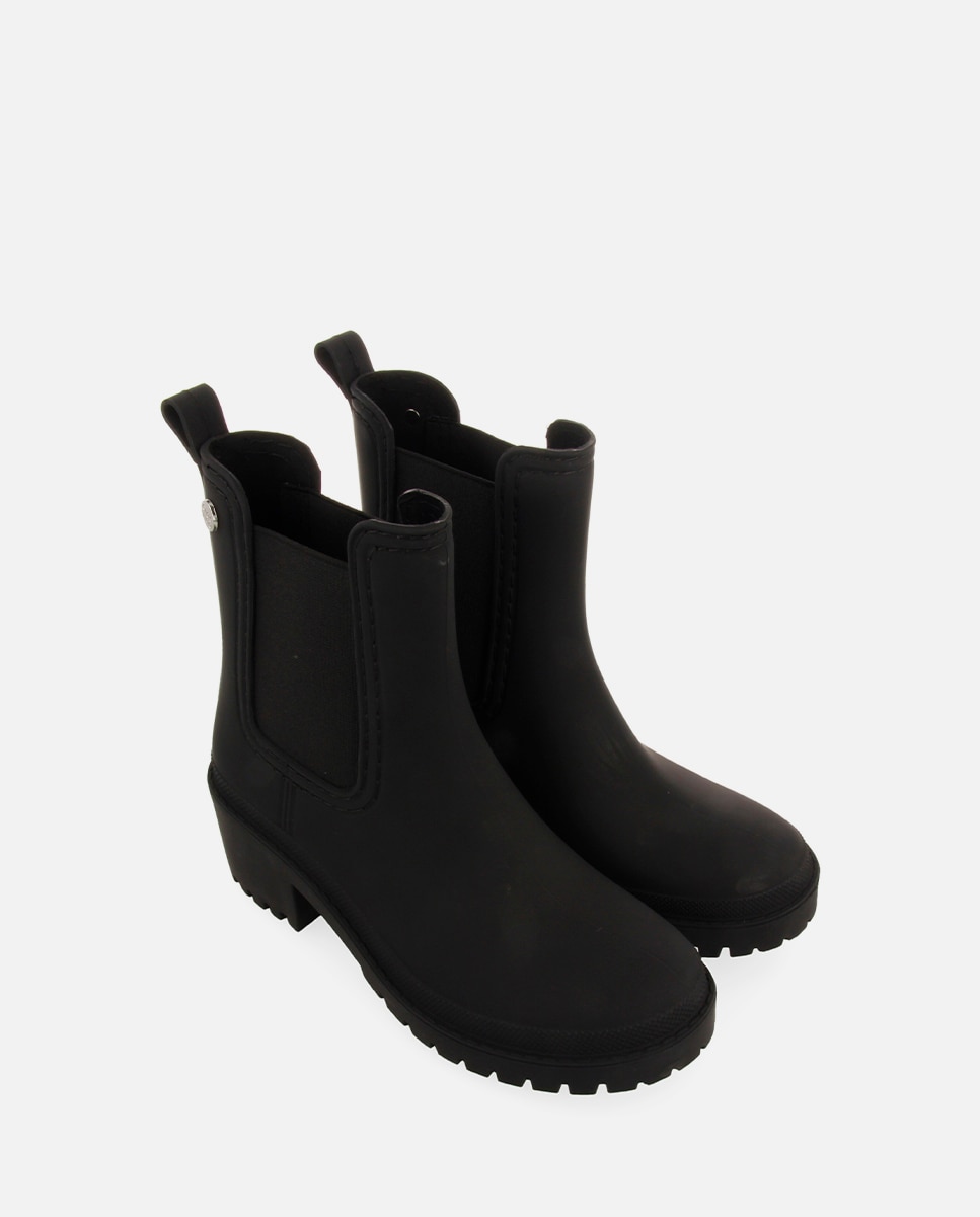 Botins de Água com Forro e Acolchoadas Preto-4