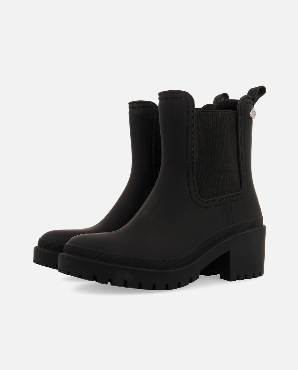 Botins de Água com Forro e Acolchoadas Preto-2