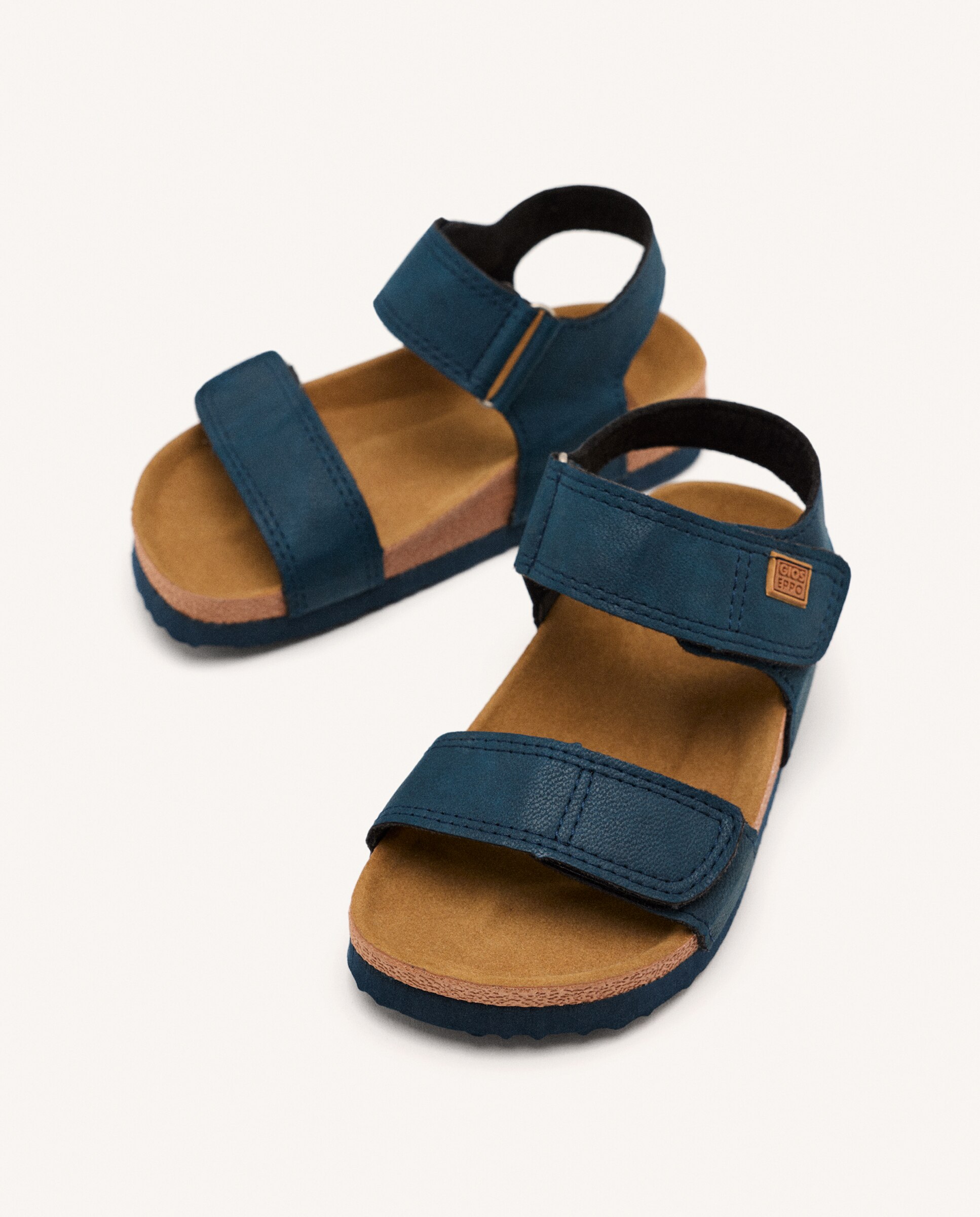 Sandálias Abertas Infantil Estilo Bio com Velcro Azul-2