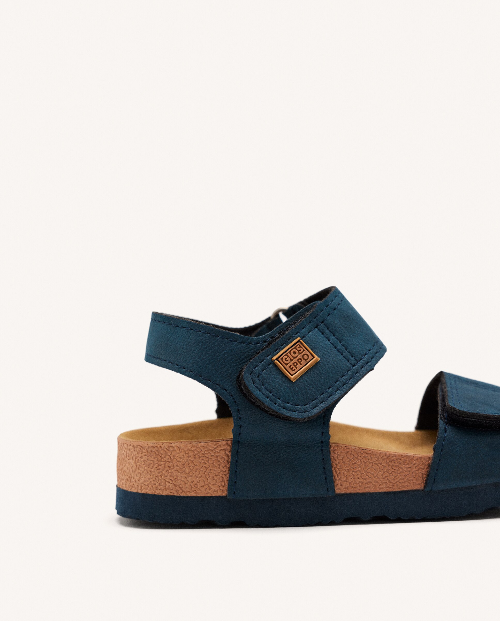 Sandálias Abertas Infantil Estilo Bio com Velcro Azul-4