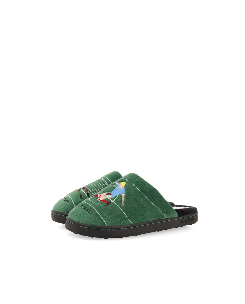 Pantufas Abertas Infantil com Estampado e Acolchoadas Gioseppo Verde-2