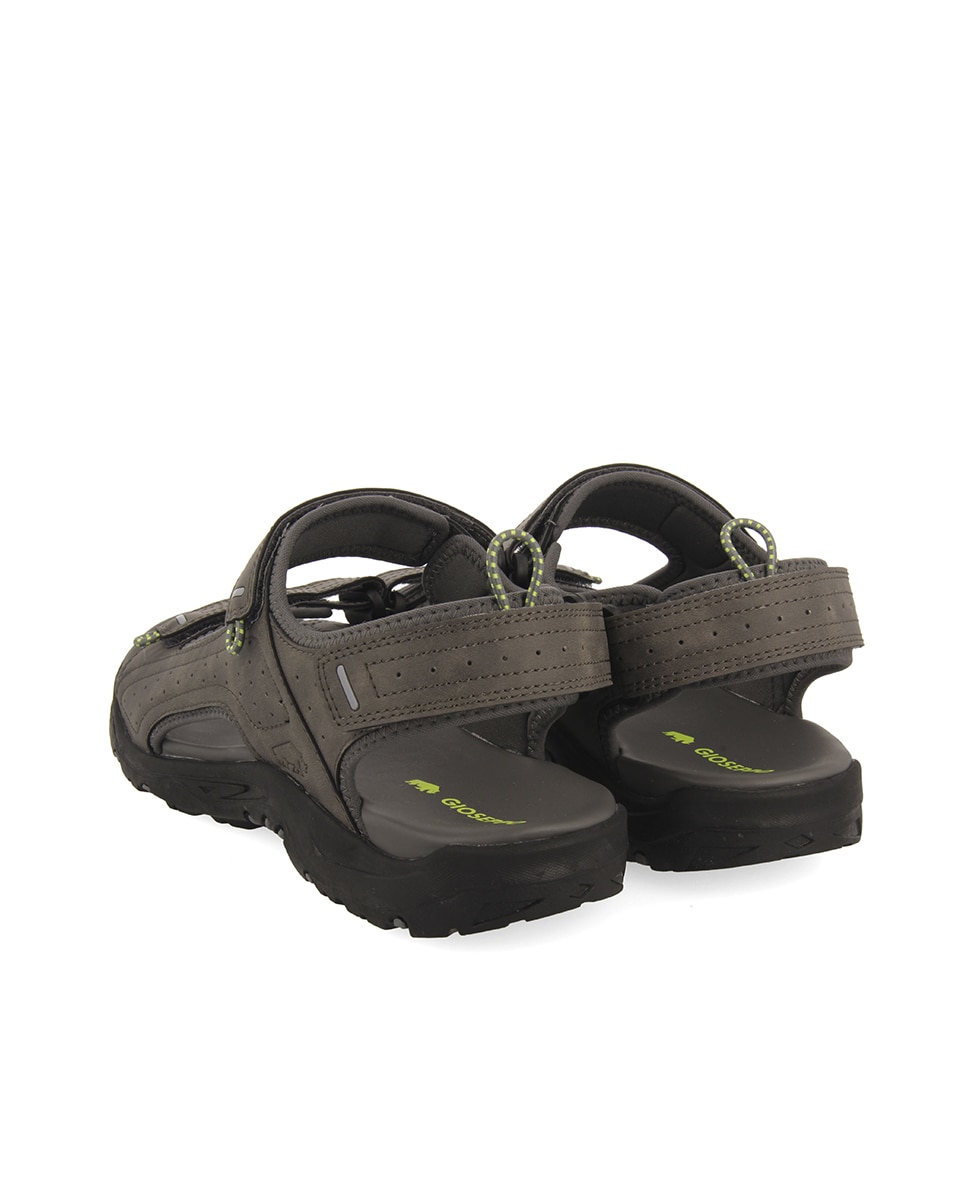 Chinelos e Sandálias de Presilha Estilo Trekking com Fecho Ajustável Cinzento-3