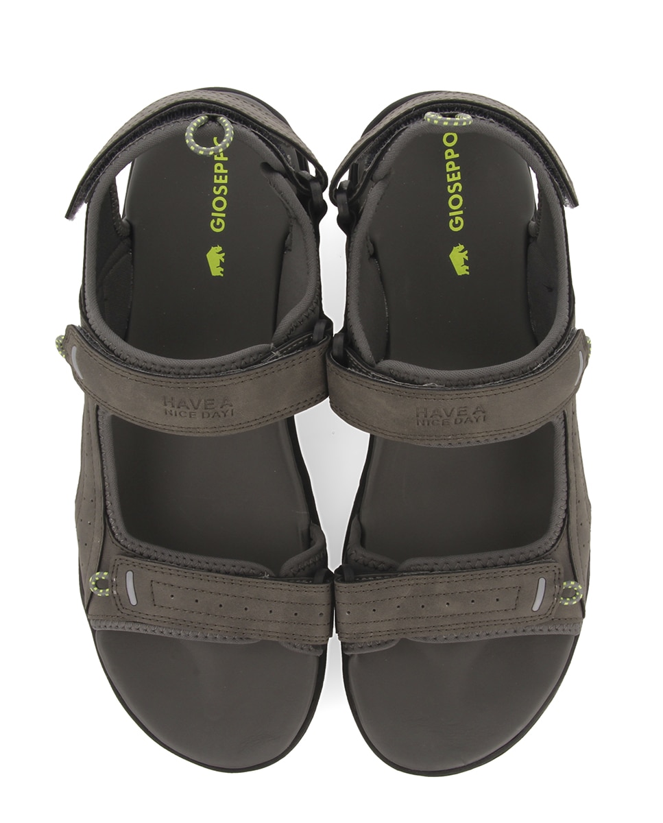 Chinelos e Sandálias de Presilha Estilo Trekking com Fecho Ajustável Cinzento-4