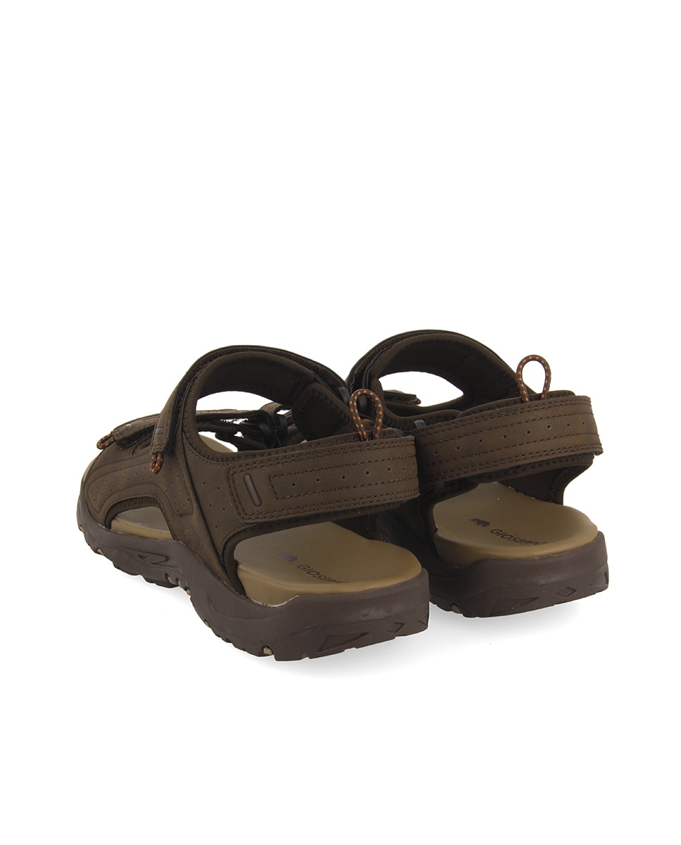 Chinelos e Sandálias de Presilha Estilo Trekking com Fecho Ajustável Castanho-3