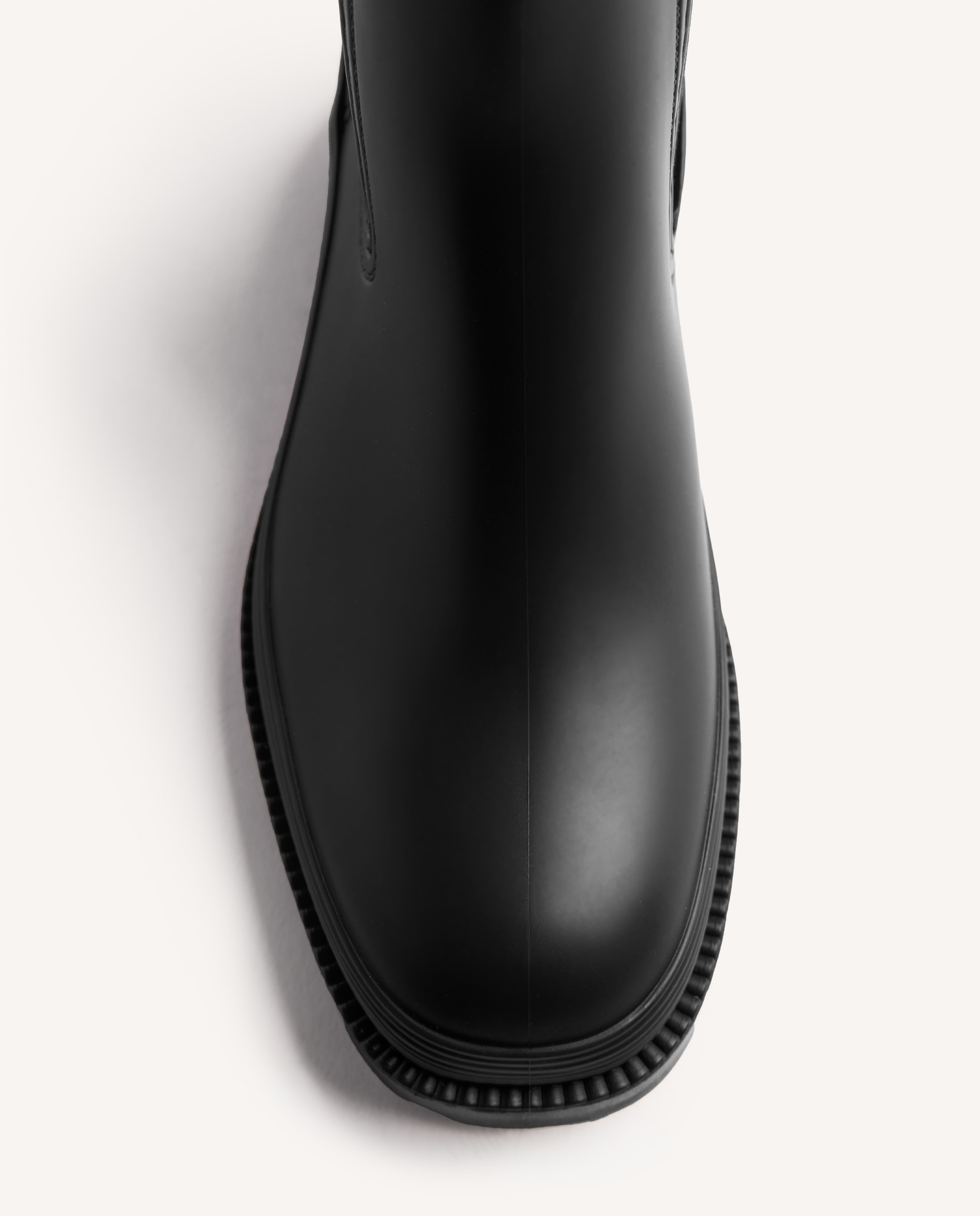 Botas de Água com Sola Tipo Track e Elásticos Preto-3