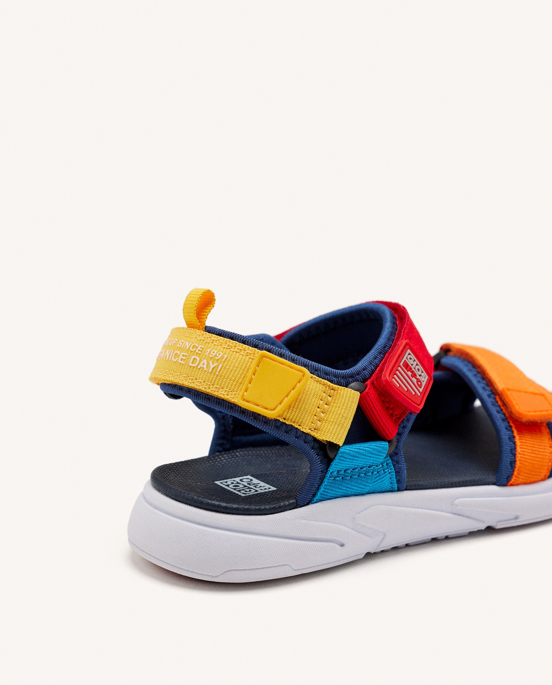 Sandálias Abertas Ligeiras com 3 Fechos Ajustáveis Vermelho / Azul-marinho-4