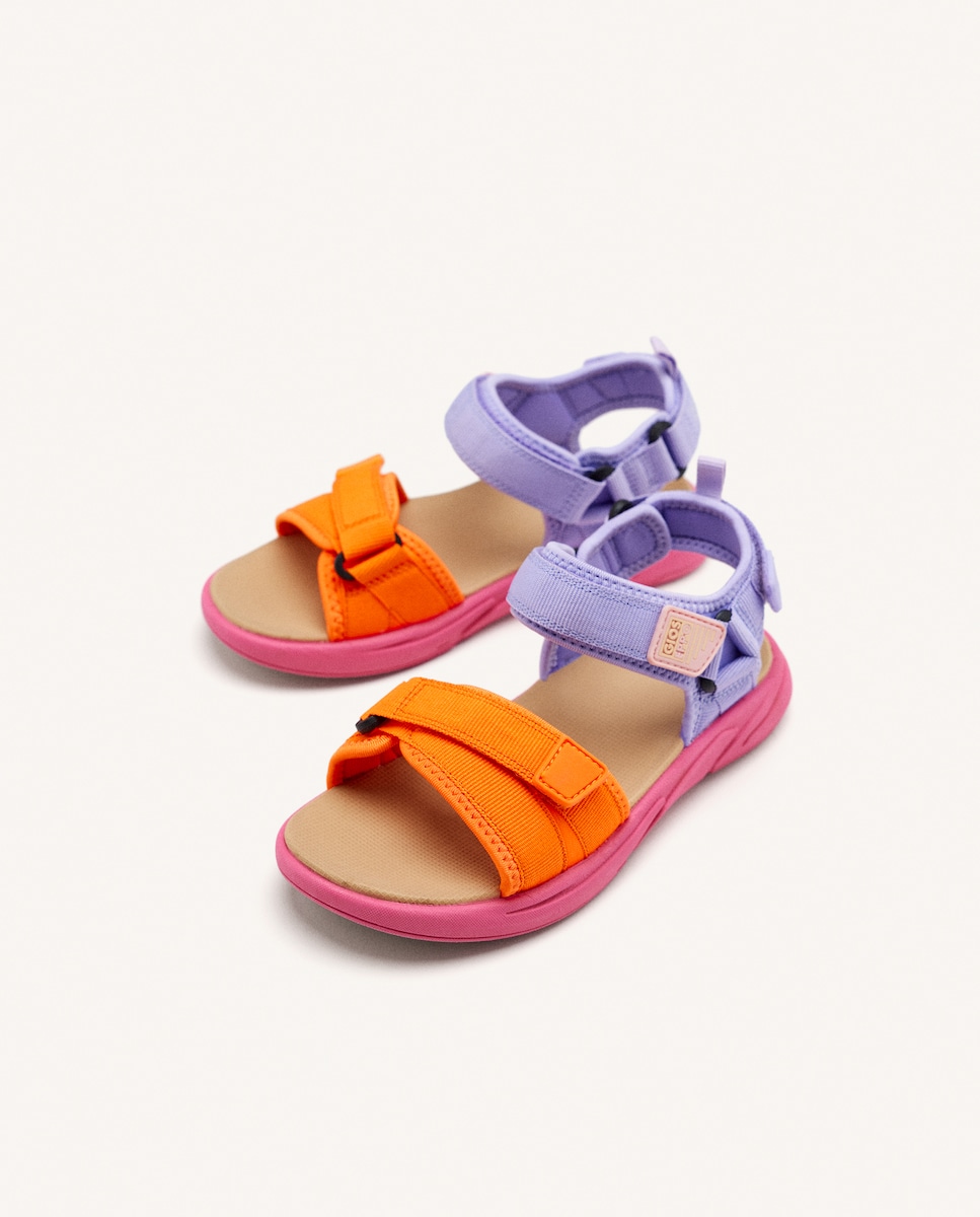 Chinelos de Bebé Multicolor com Fechos Ajustáveis Fúcsia-2