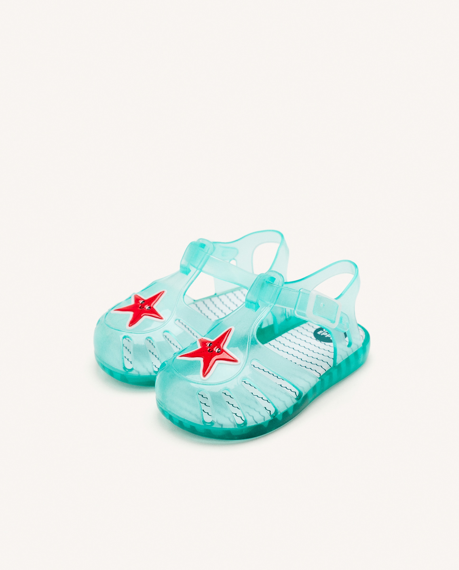 Chinelos e Sandálias de Praia para Bebé com Detalhe de Estrela Azul-turquesa-2
