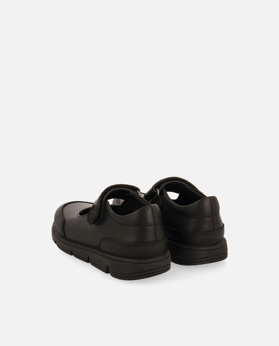 Sapatos de Colégio Tipo Bailarinas com Fechos Ajustáveis Gioseppo Preto-3