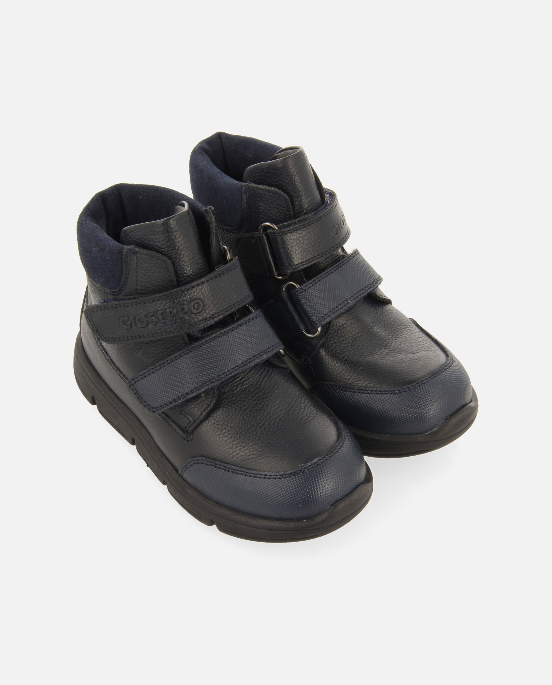 Botins Escolares em Pele com Palmilha Acolchoada Gioseppo Azul-marinho-4