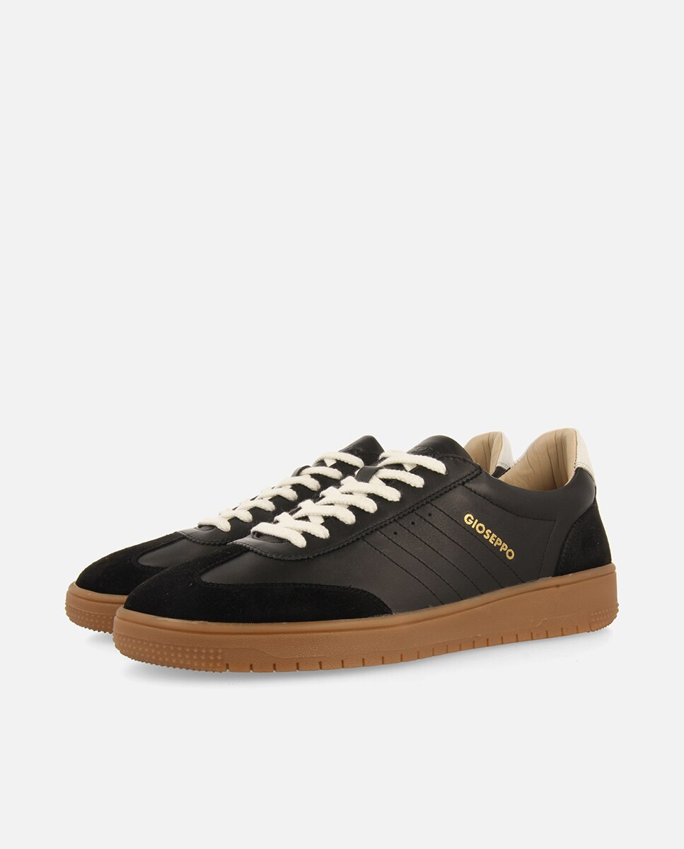 Sapatilhas Desportivas Estilo Retro com Sola em Caramelo Preto-2