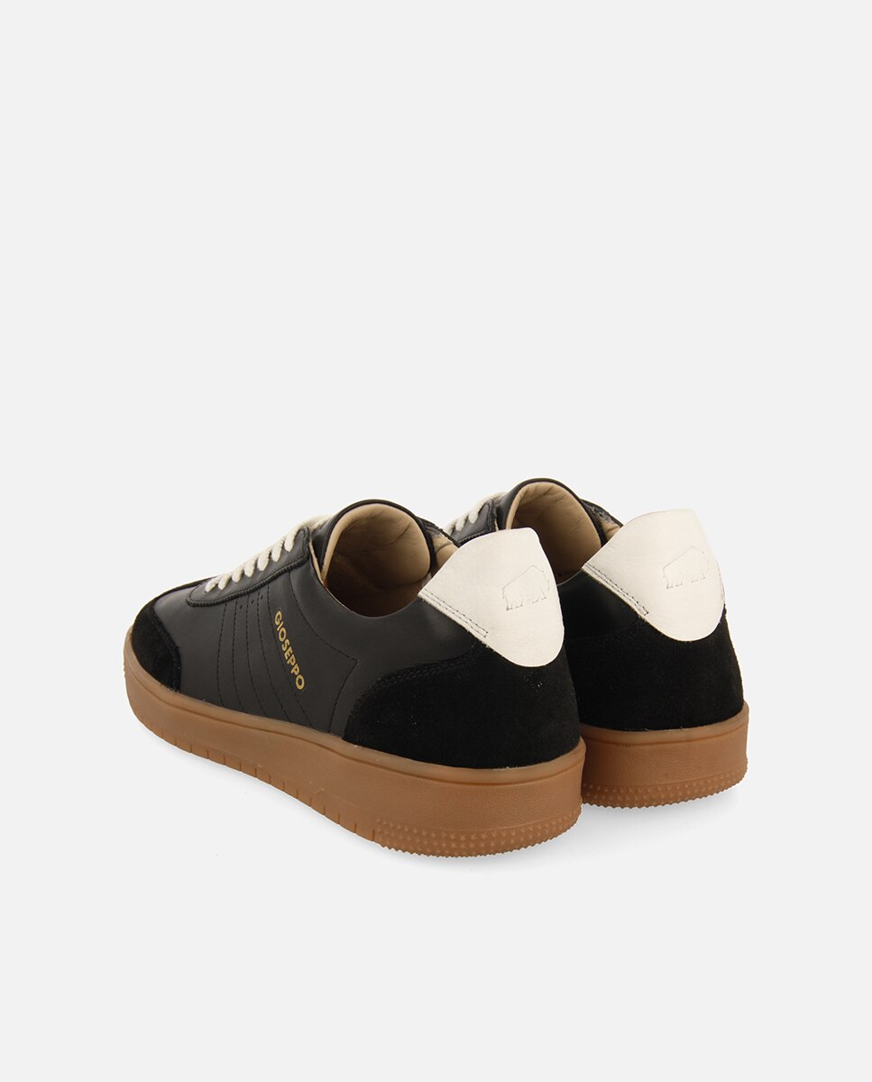 Sapatilhas Desportivas Estilo Retro com Sola em Caramelo Preto-3