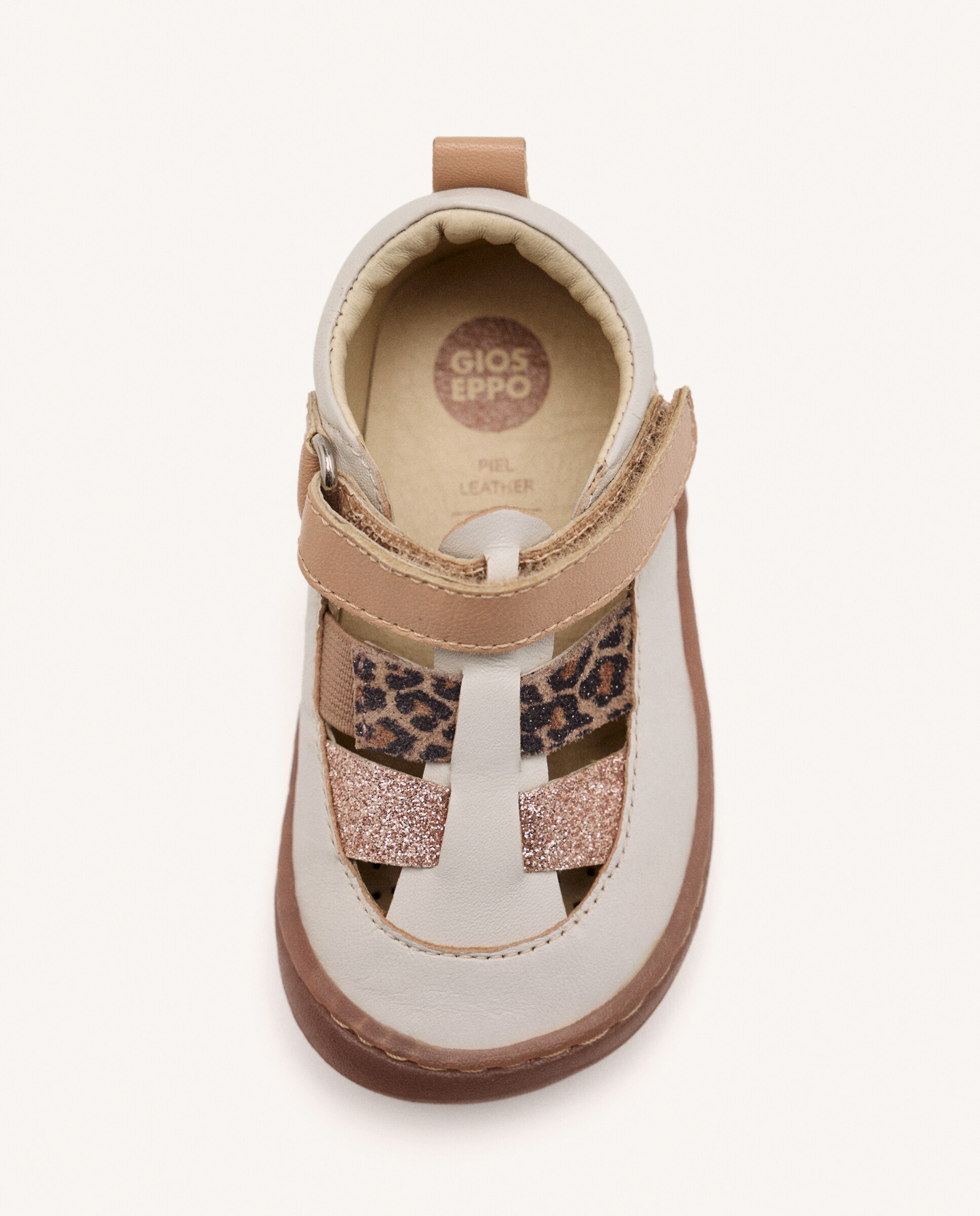 Sandálias de Bebé Barefoot Brancas de Pele Branco-3