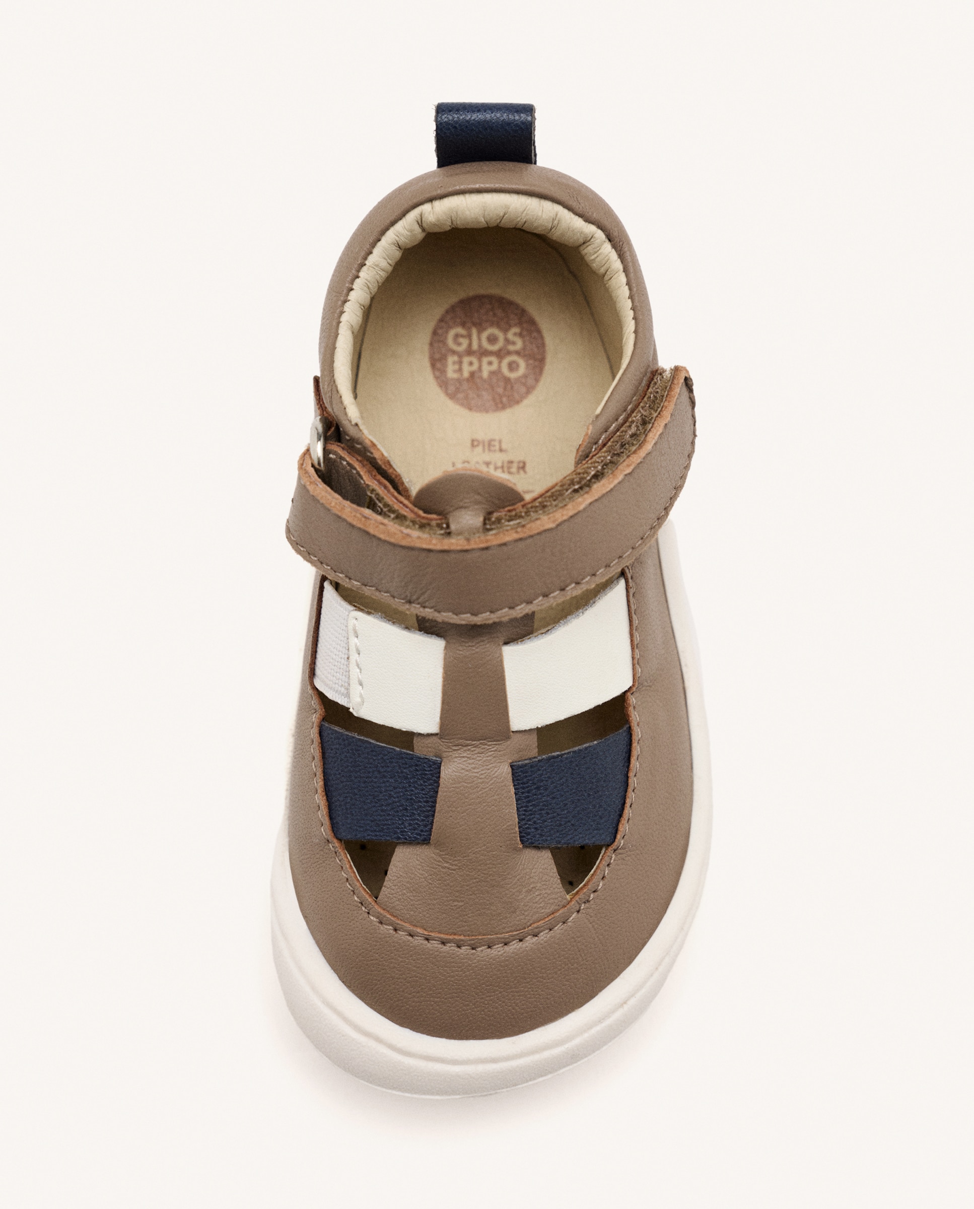 Sandálias para Bebé Barefoot de Pele Tipo Cangrejeras Castanho-3