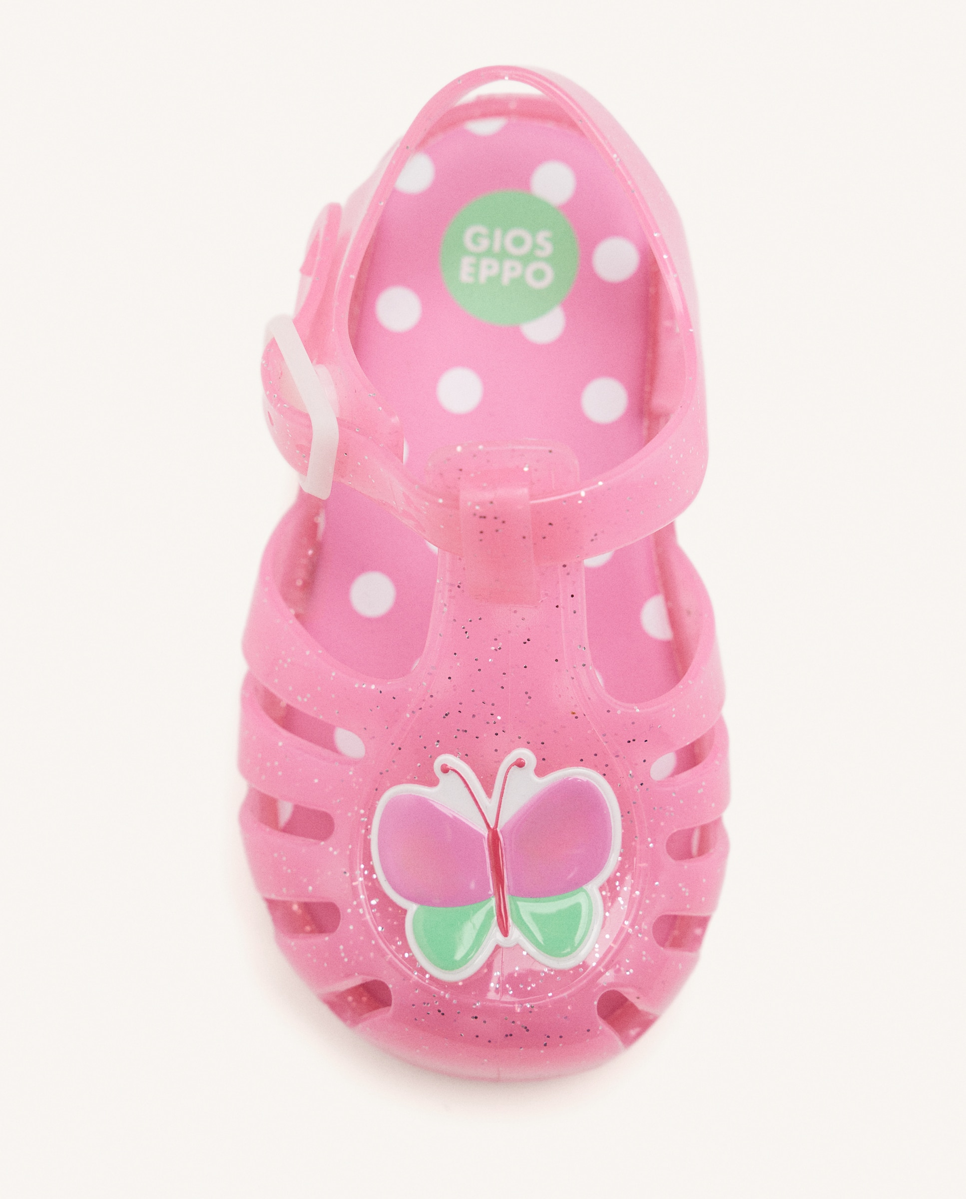 Socas para Bebé em Rosa com Palmilha Acolchoada e Fecho de Fivela Fúcsia-3