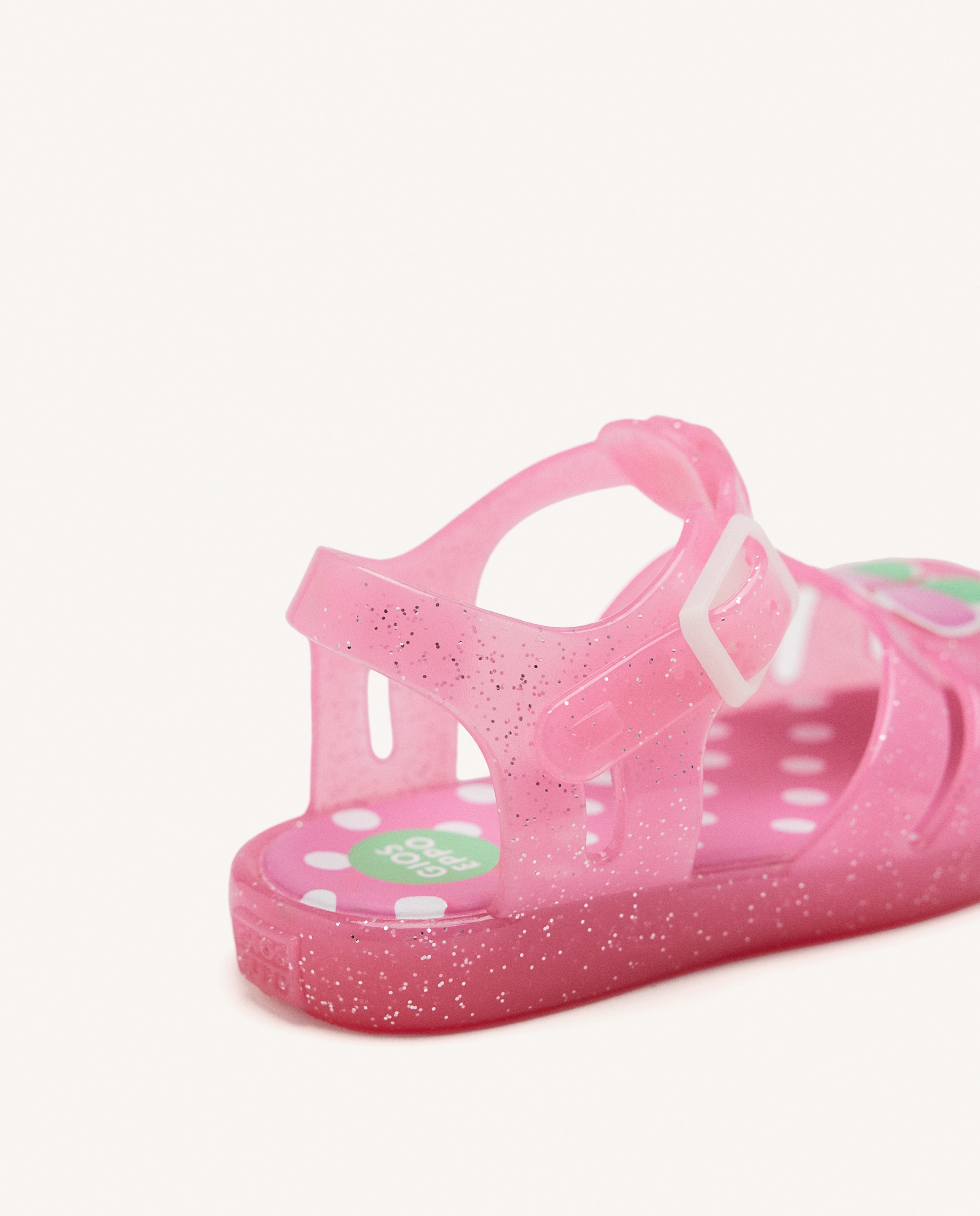 Socas para Bebé em Rosa com Palmilha Acolchoada e Fecho de Fivela Fúcsia-4