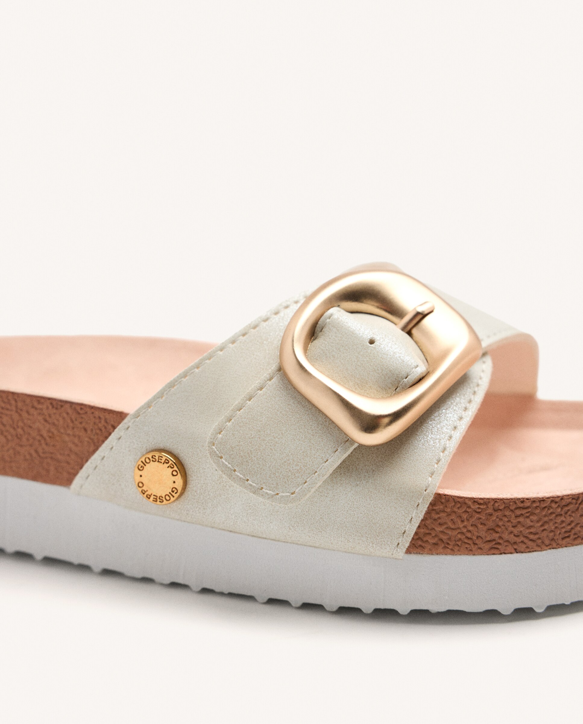 Sandálias de Tira Tipo Bio com Fivela Branco-3