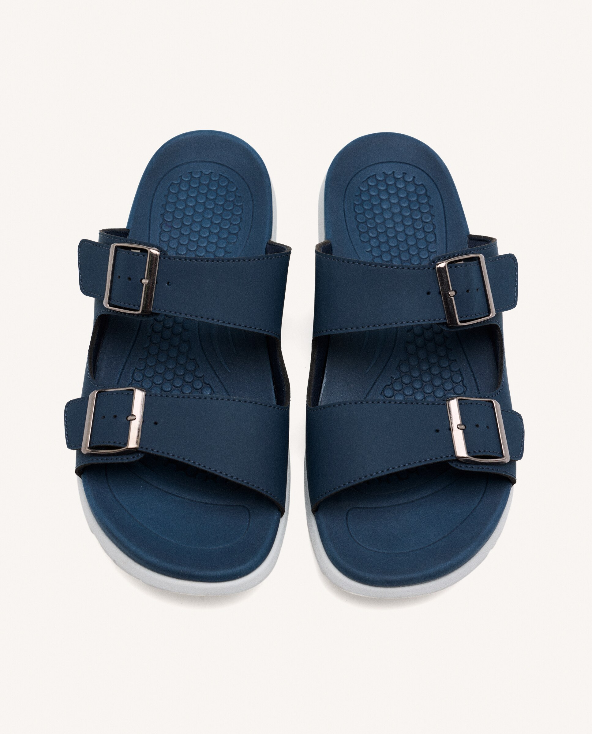 Chinelos com Fivelas e Sola Antiderrapante Azul-marinho-4