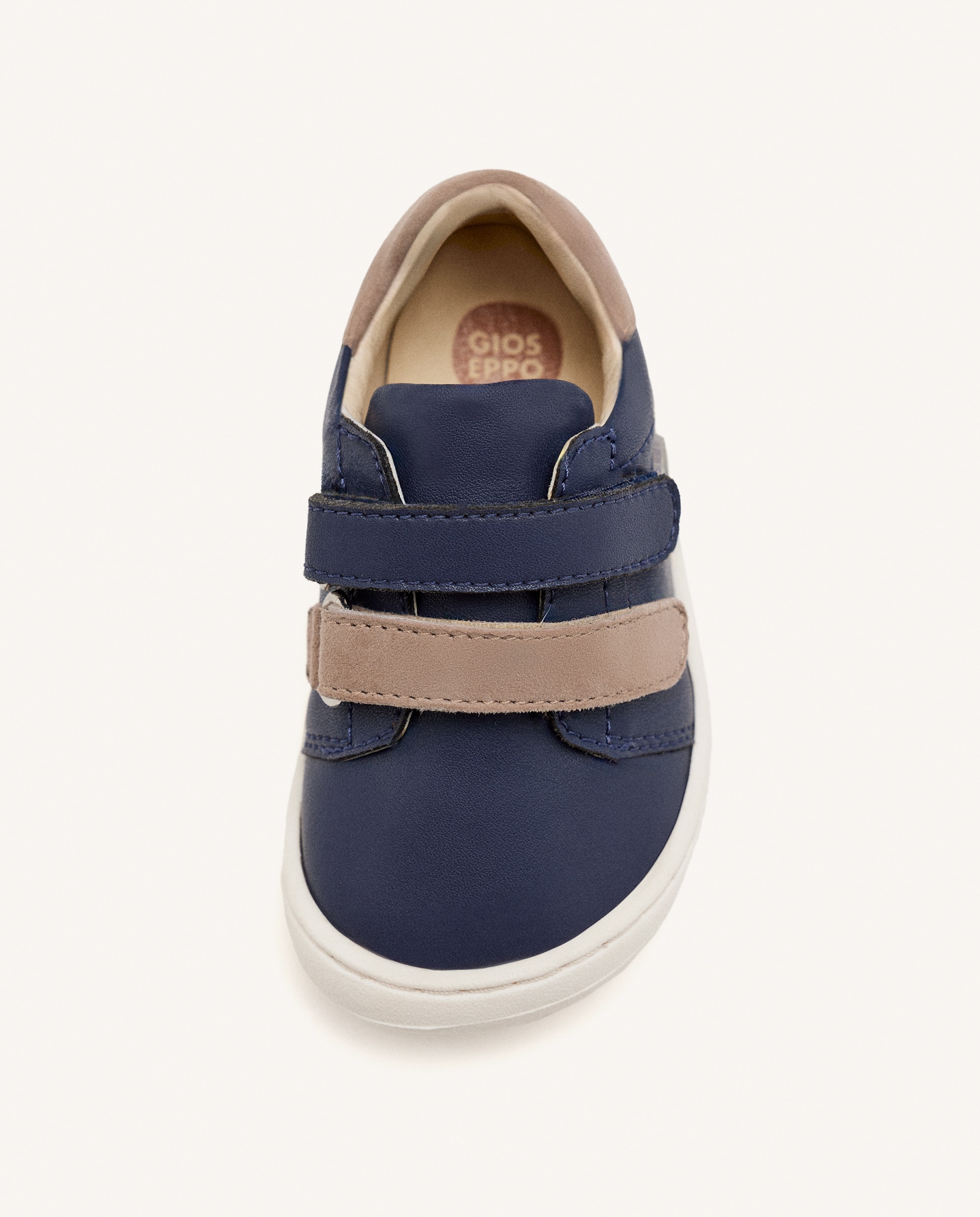 Sapatilhas de Pele Infantil Barefoot Tipo Bambas de Pele Azul-3