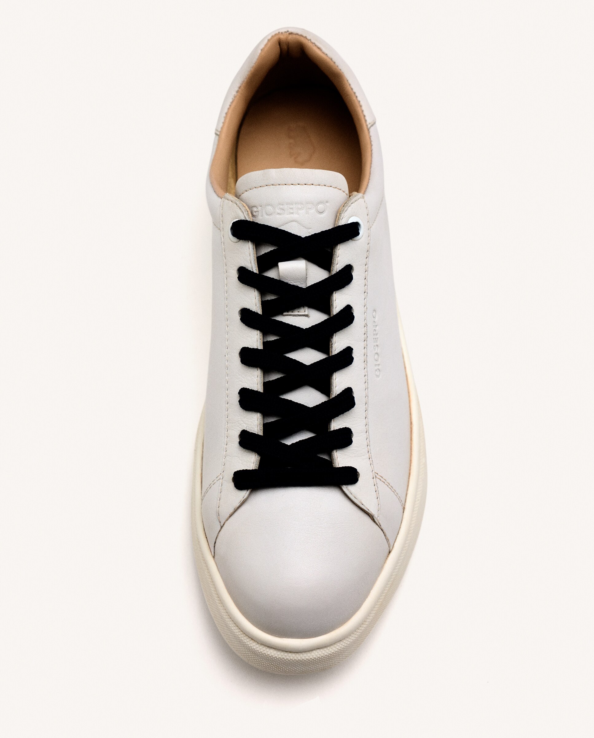 Desportivas de Pele e Palmilha Acolchoada Branco-5