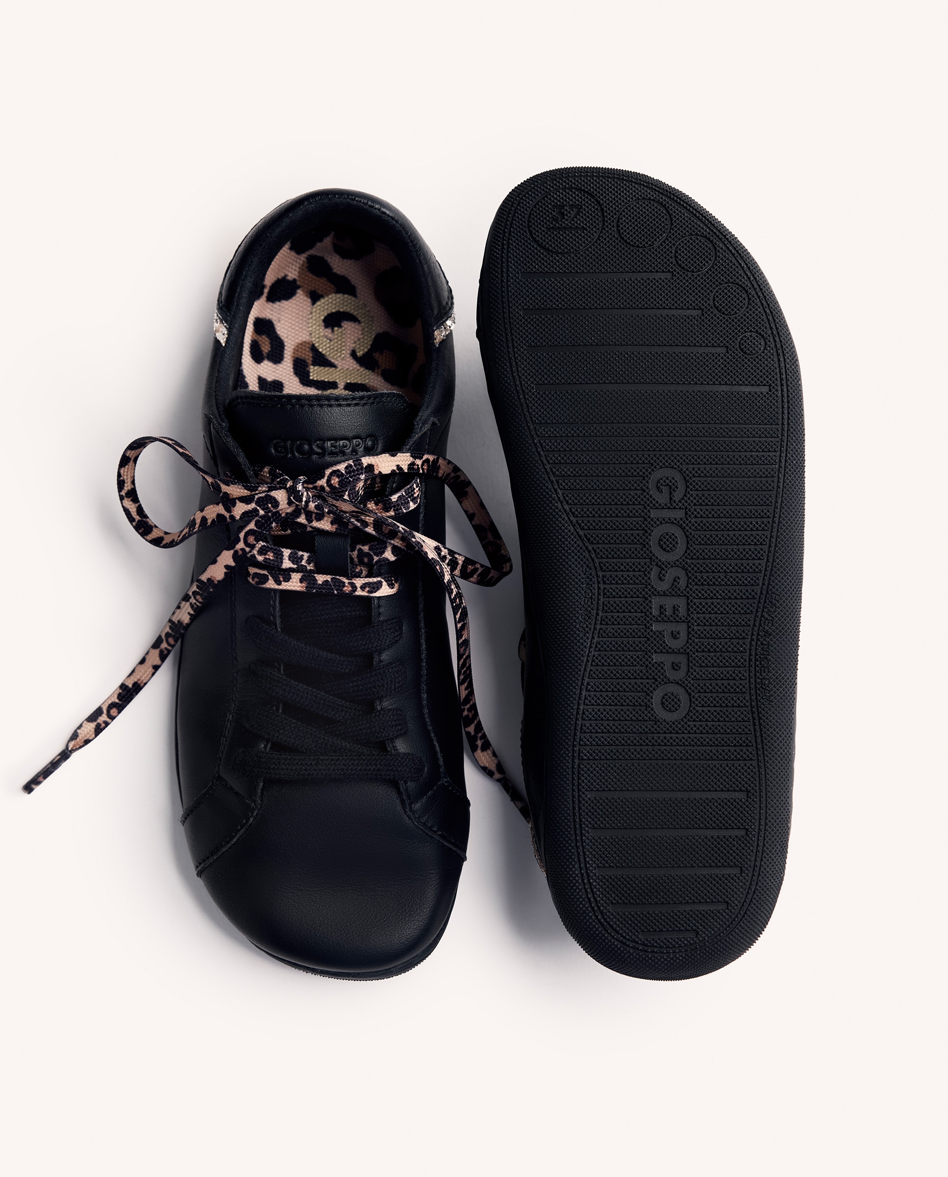 Sapatilhas Desportivas de Pele com Acabamentos Coloridos e Debrum Brilhante Barefoot Preto-5