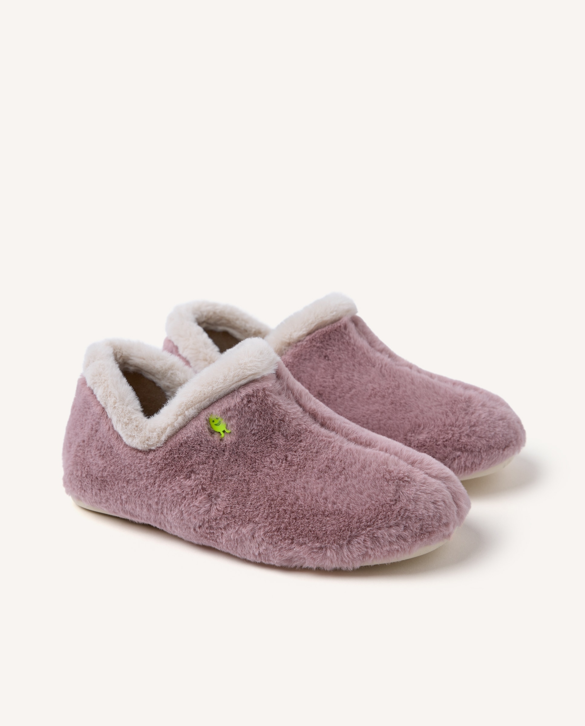Pantufas Tipo Botim de Pelo Rosa-2