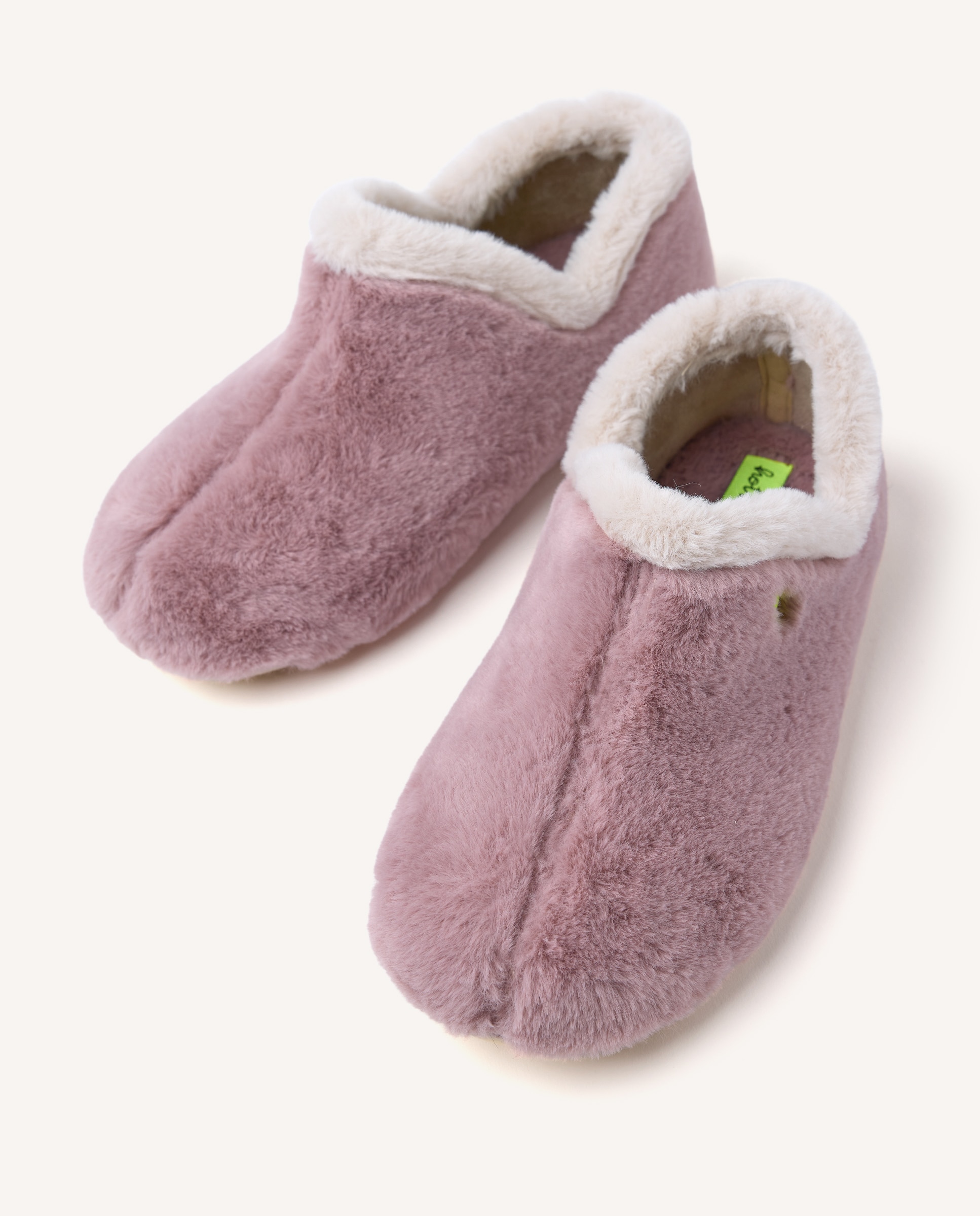 Pantufas Tipo Botim de Pelo Rosa-3