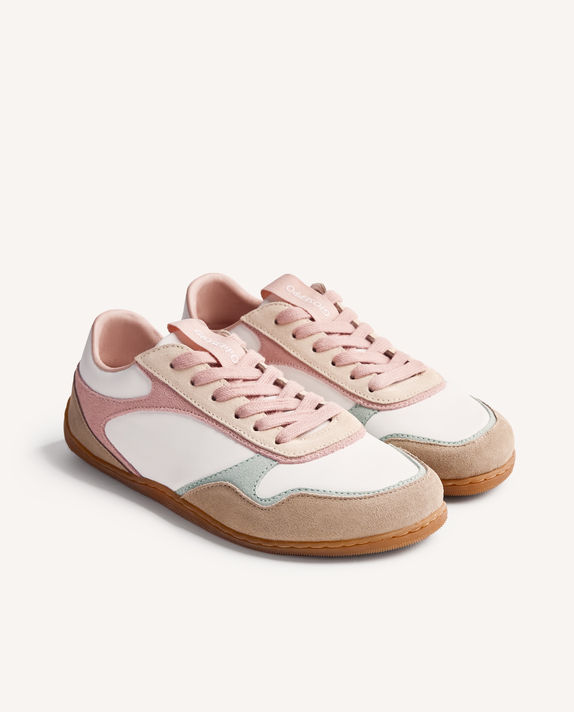 Sapatilhas Desportivas de Pele Rosa Rosa-2