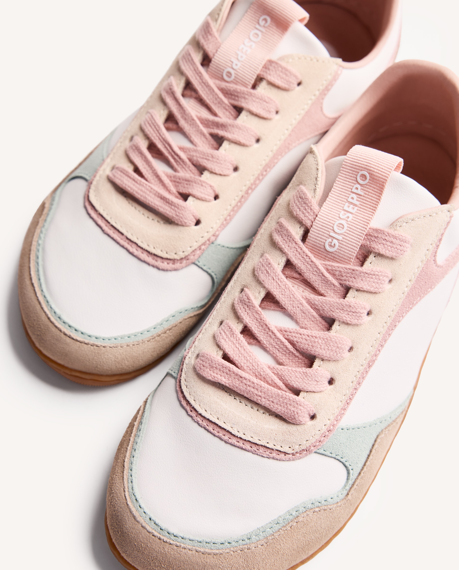 Sapatilhas Desportivas de Pele Rosa Rosa-6