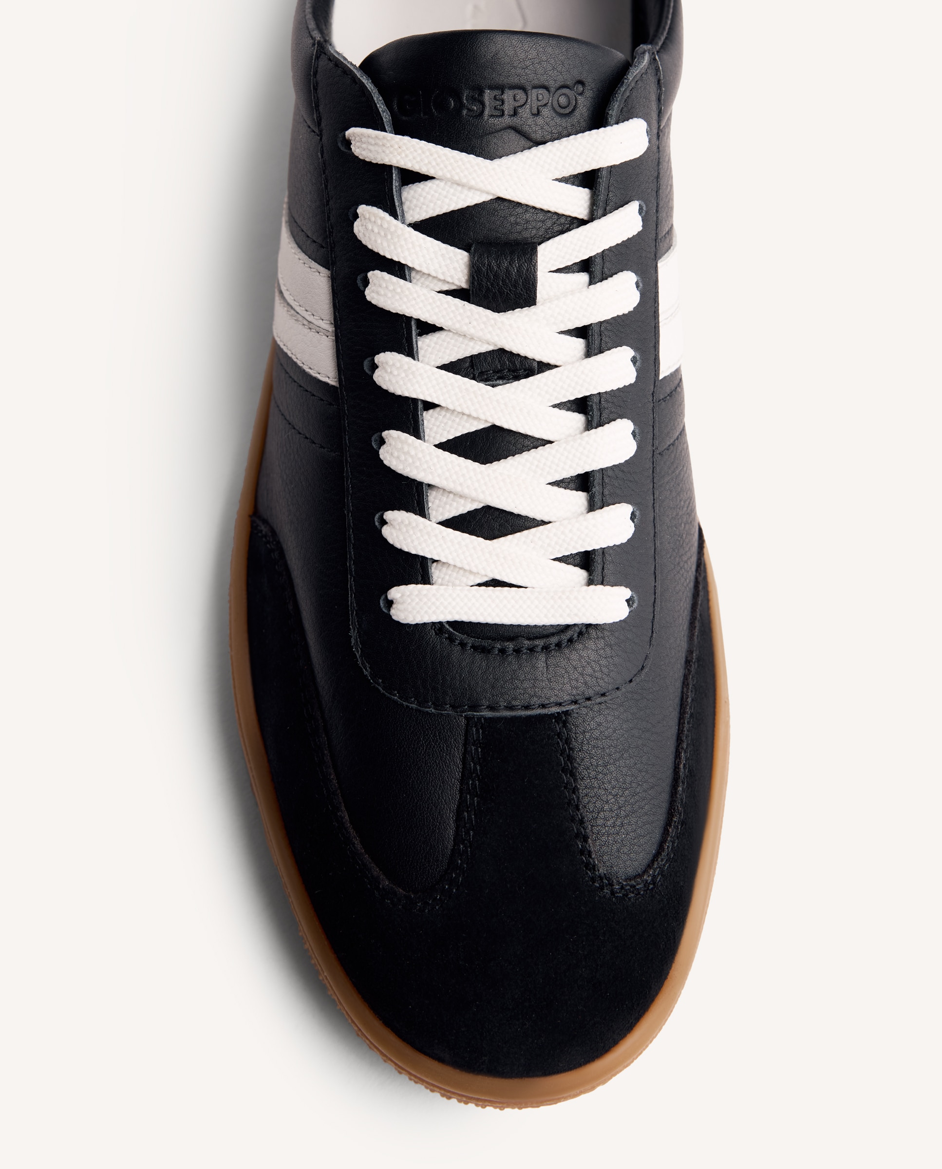 Sapatilhas Tipo Bambas de Pele com Acabamentos Coloridos Preto-3