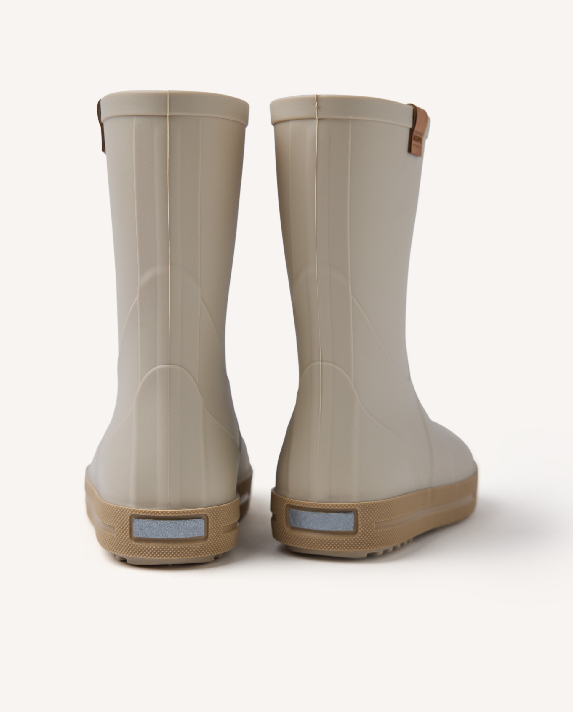 Botas de Água Infantil com Biqueira Ampla e Sola Antiderrapante Bege-4