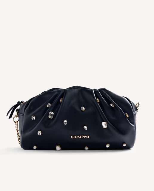 Imagem 0 de Mala a Tiracolo com Pedraria e Fecho Magnético com Fecho Zip e Alça Comprida