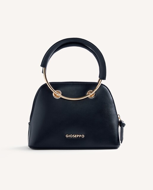 Imagem 0 de Mala de Mão com Detalhes Metálicos e Fecho Magnético e Zip com Alça Comprida