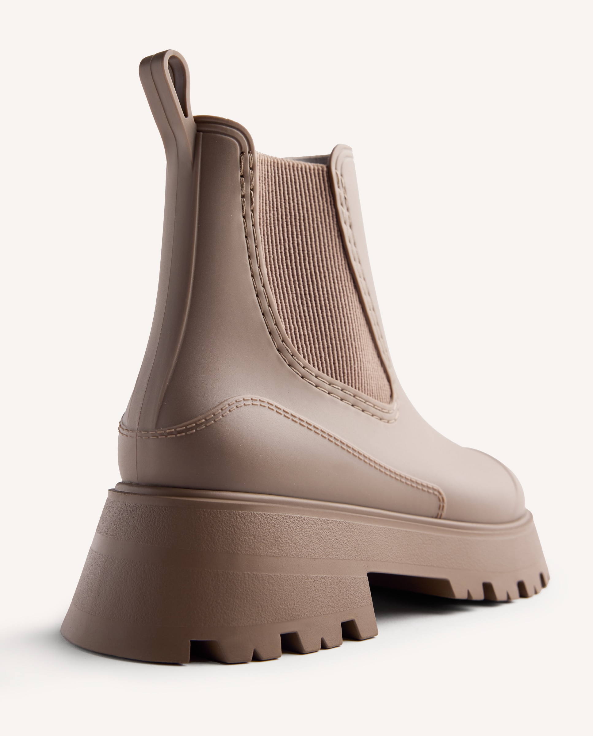 Botins de Água com Plataforma com Palmilha Acolchoada e Elásticos Laterais Do Cano Castanho-claro-4