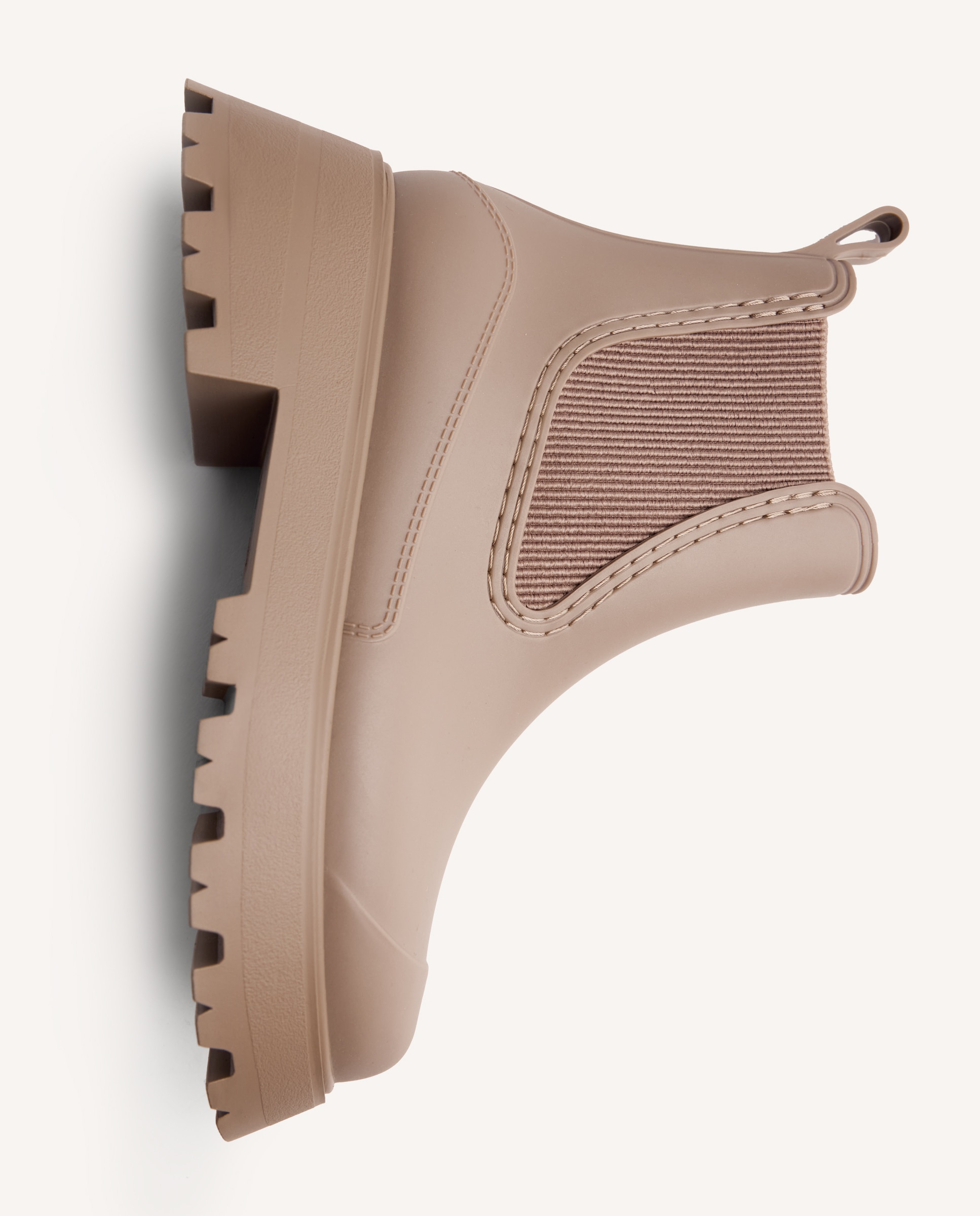 Botins de Água com Plataforma com Palmilha Acolchoada e Elásticos Laterais Do Cano Castanho-claro-5