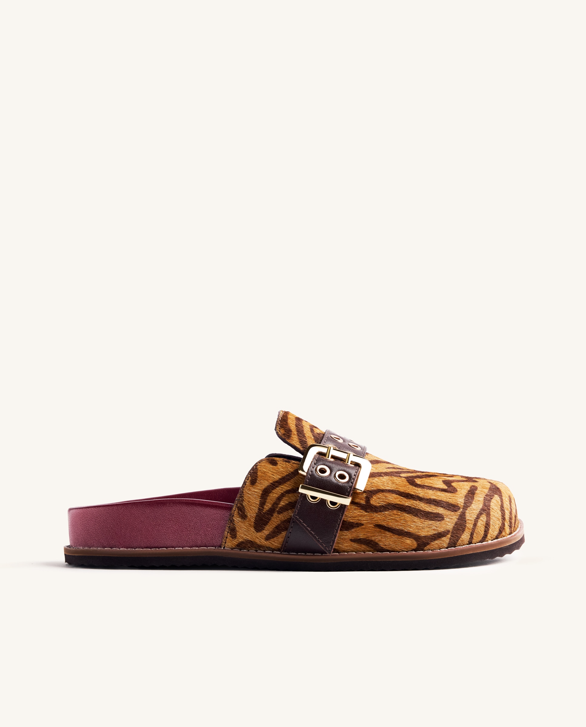 Imagem 0 de Socas de Pele com Estampado Animal Print