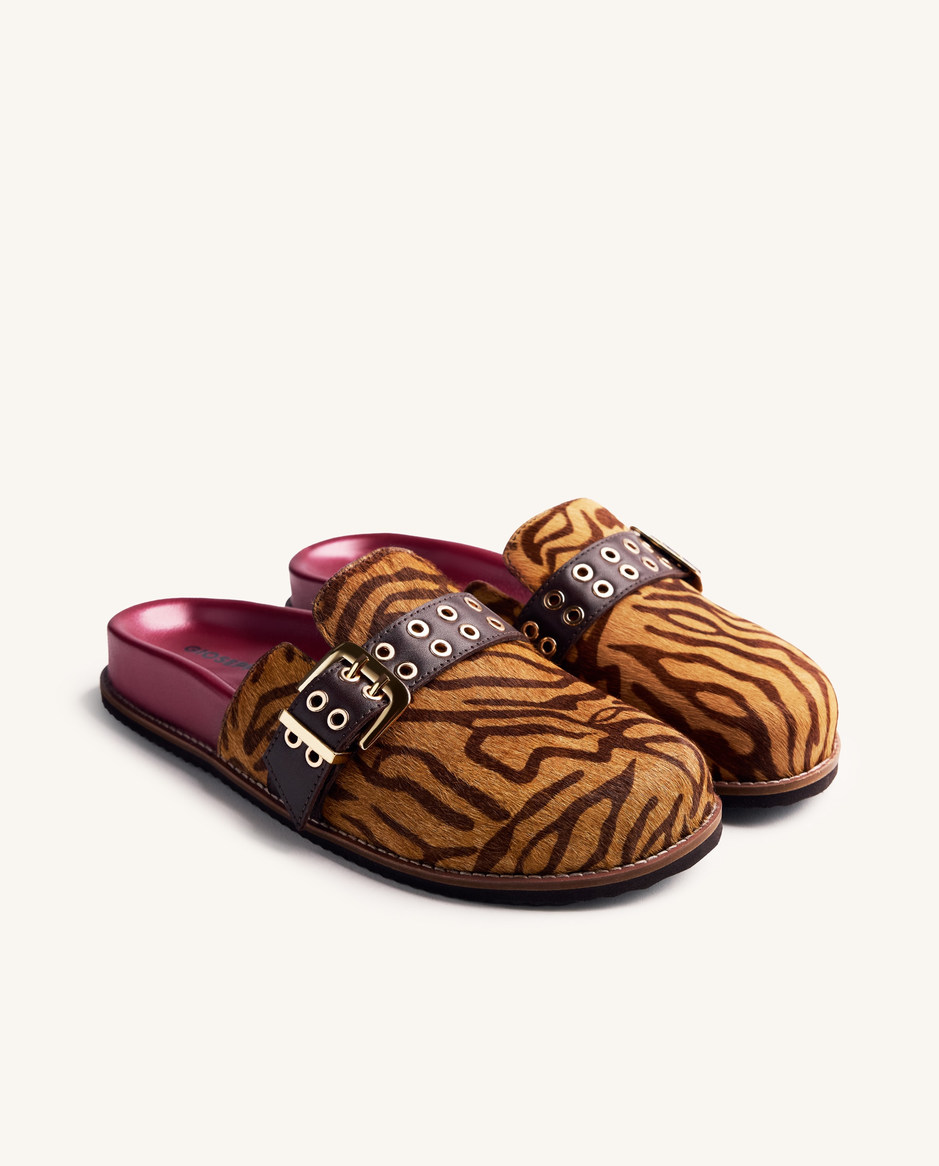 Socas de Pele com Estampado Animal Print Castanho-2