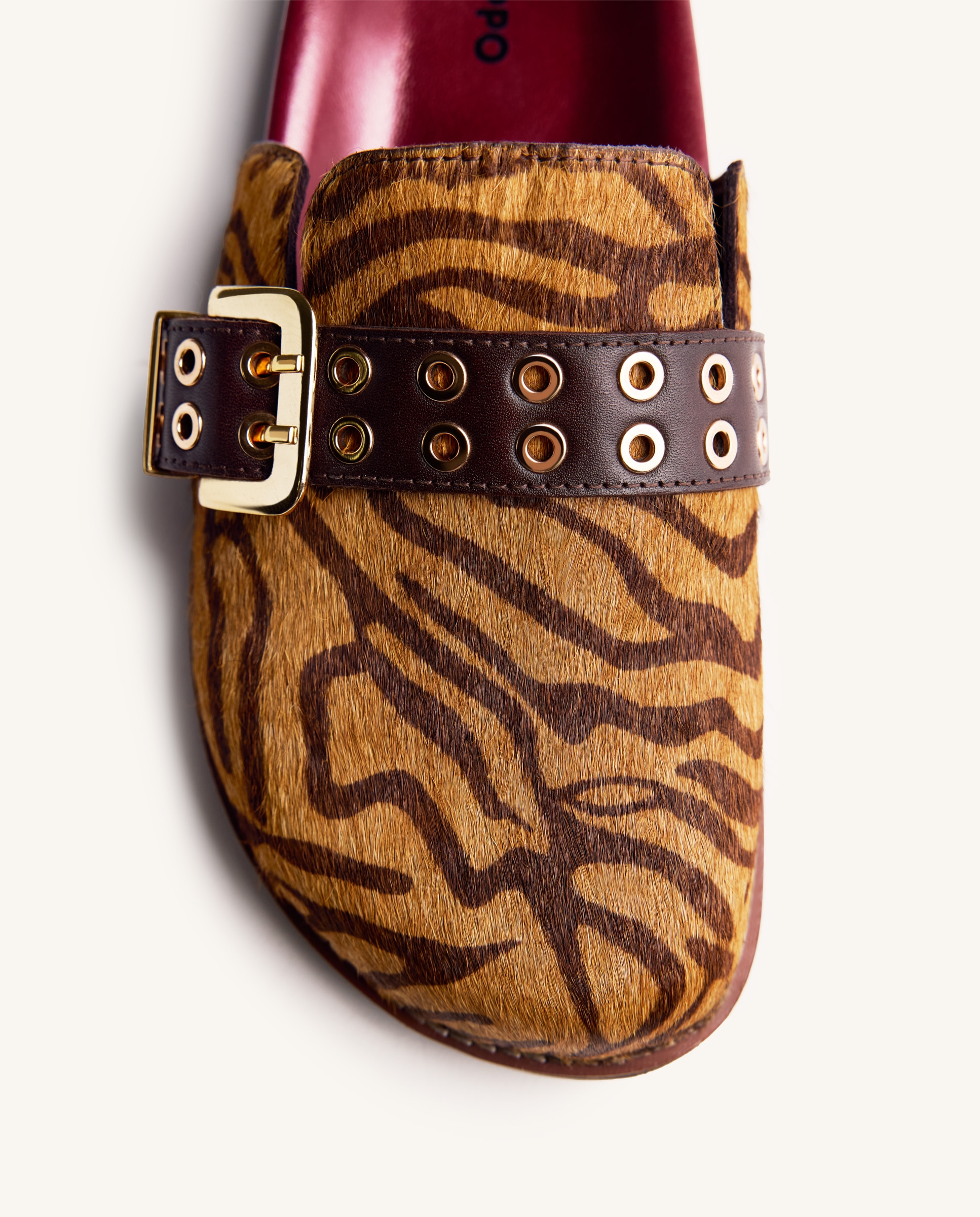 Socas de Pele com Estampado Animal Print Castanho-4