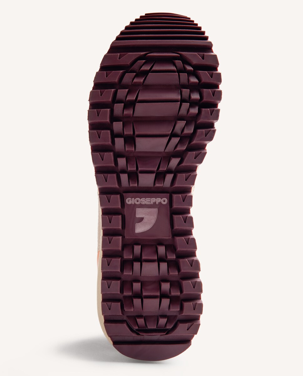 Sapatilhas Desportivas em Pele Camurça e Rede Bege-5