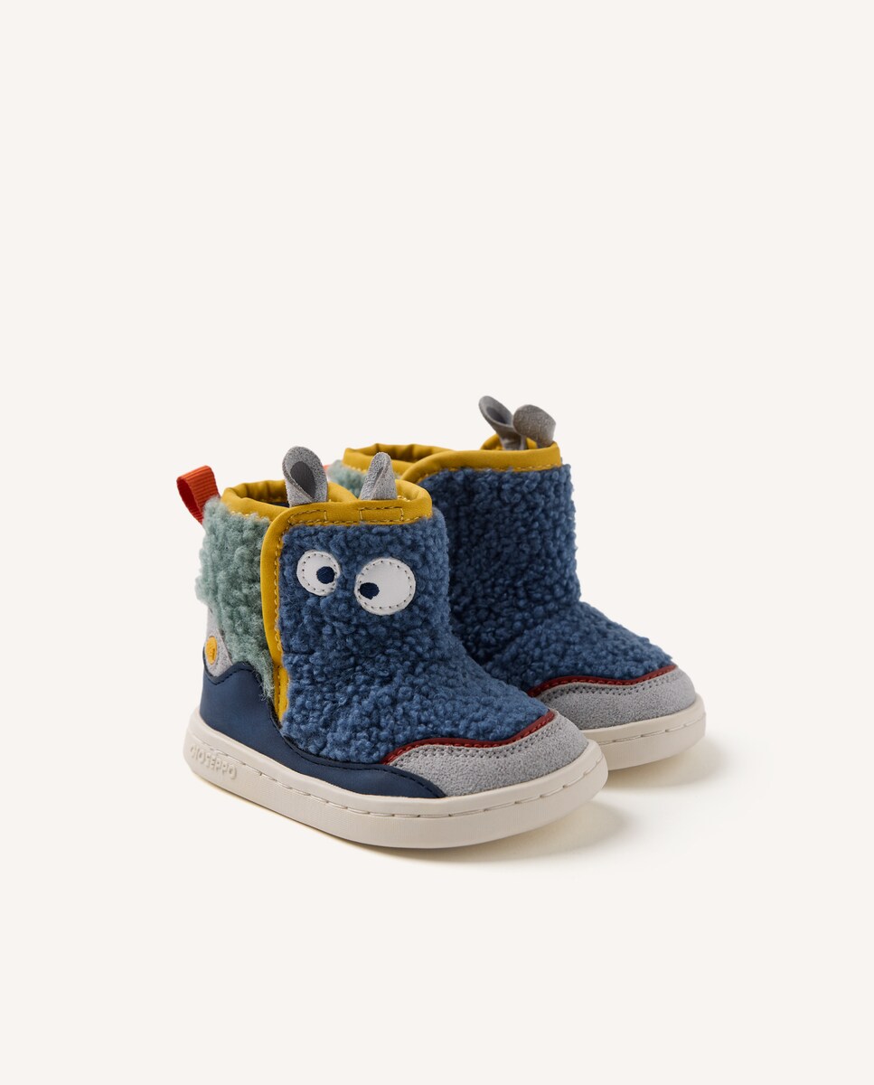 Botas para Bebé Barefoot Flexíveis com Palmilha Amovível Azul-marinho-2