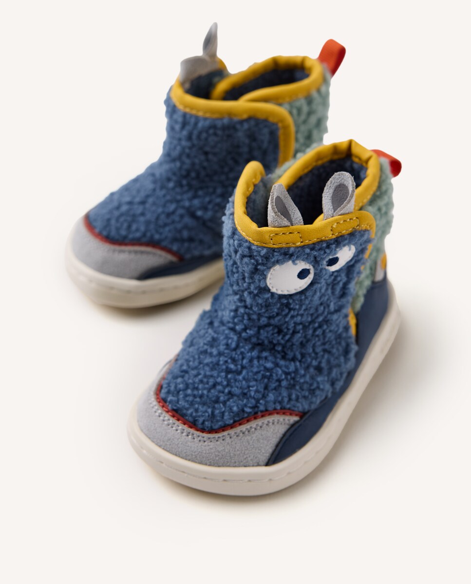 Botas para Bebé Barefoot Flexíveis com Palmilha Amovível Azul-marinho-3