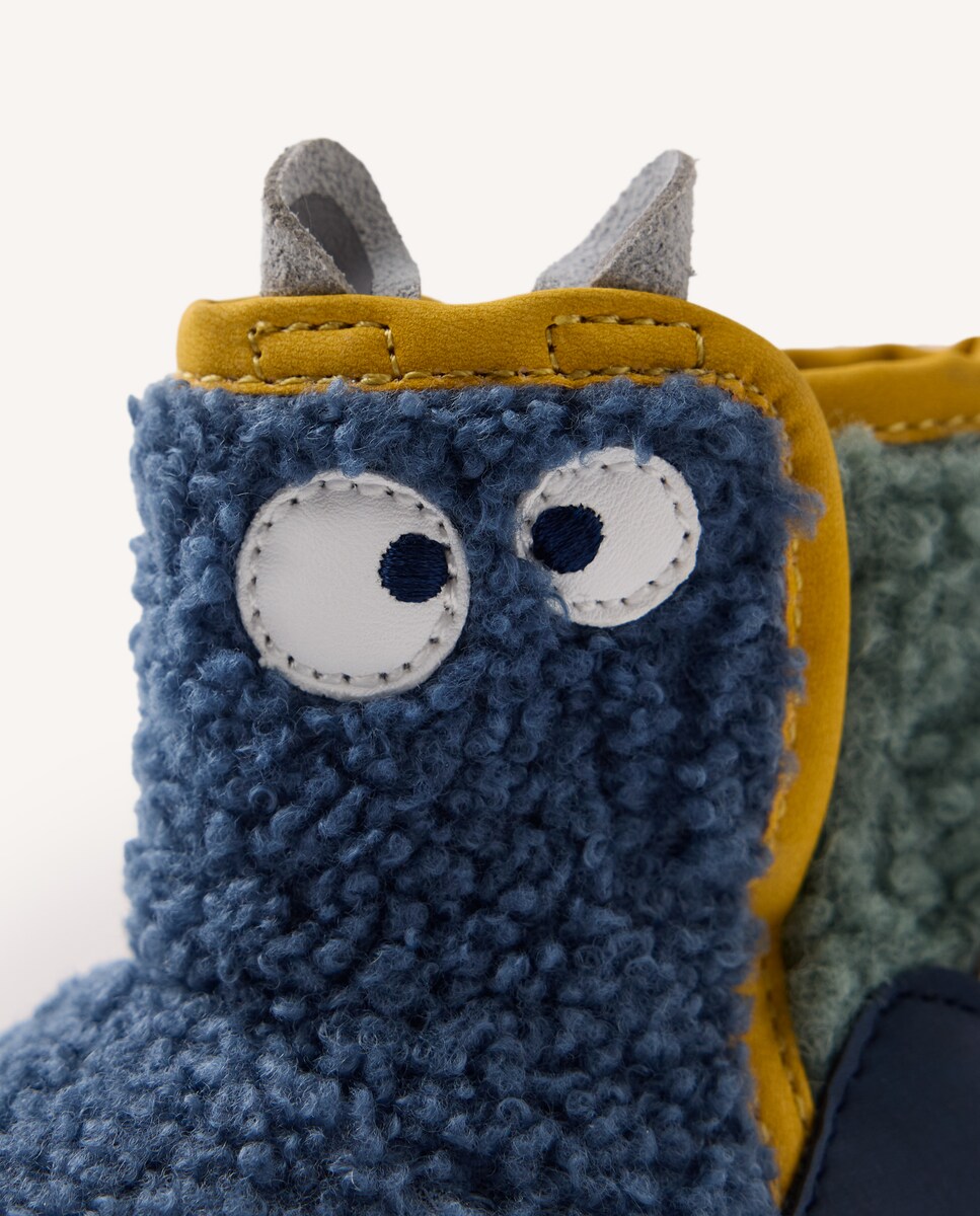 Botas para Bebé Barefoot Flexíveis com Palmilha Amovível Azul-marinho-4